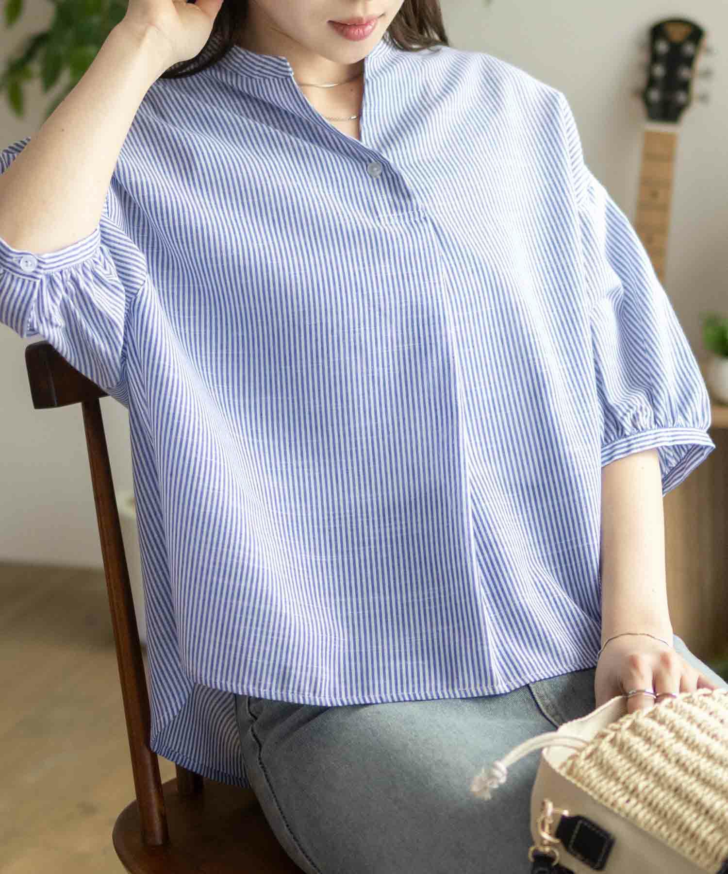 nAvy スラブスキッパーブラウス レディース
