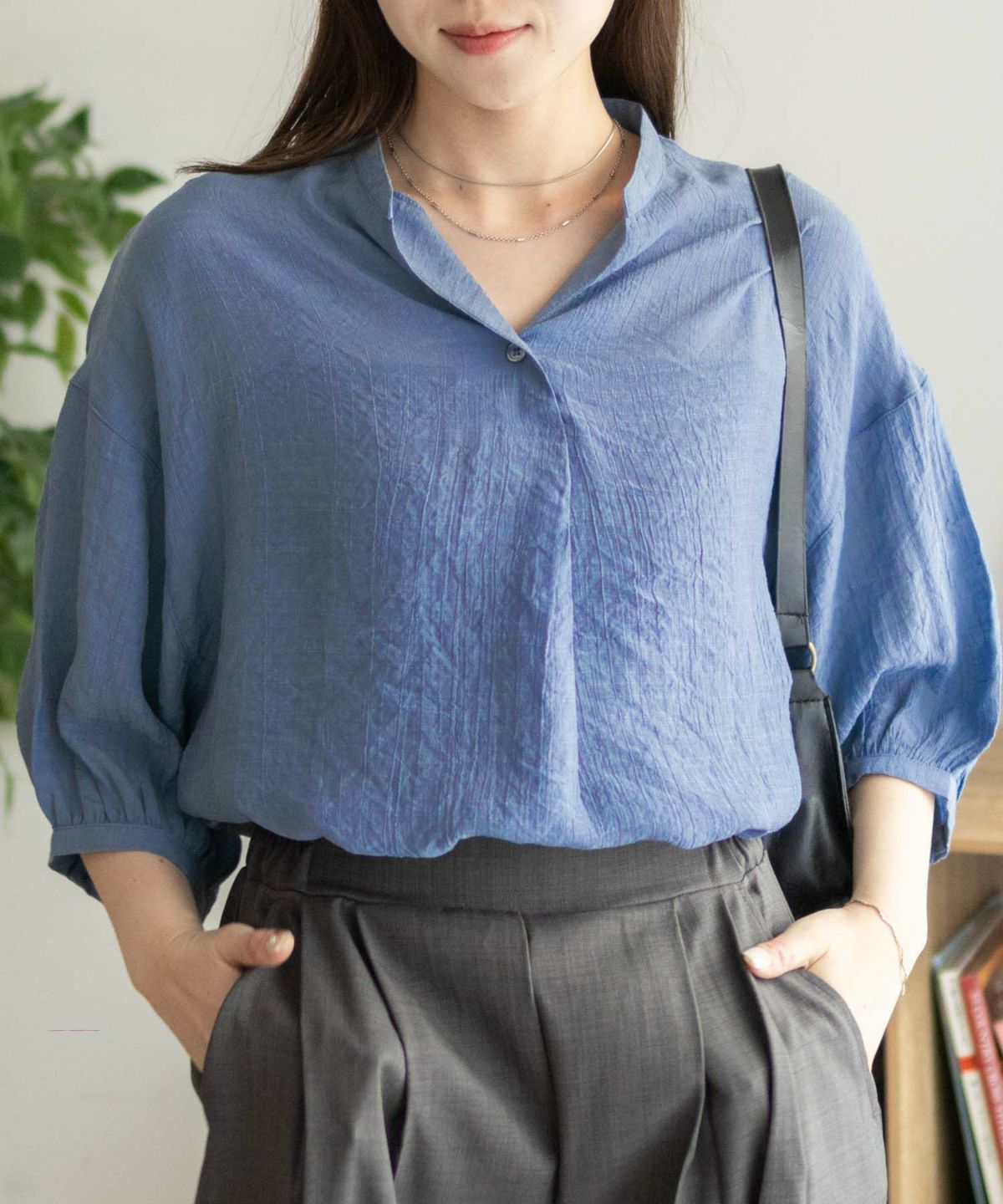 nAvy スラブスキッパーブラウス レディース