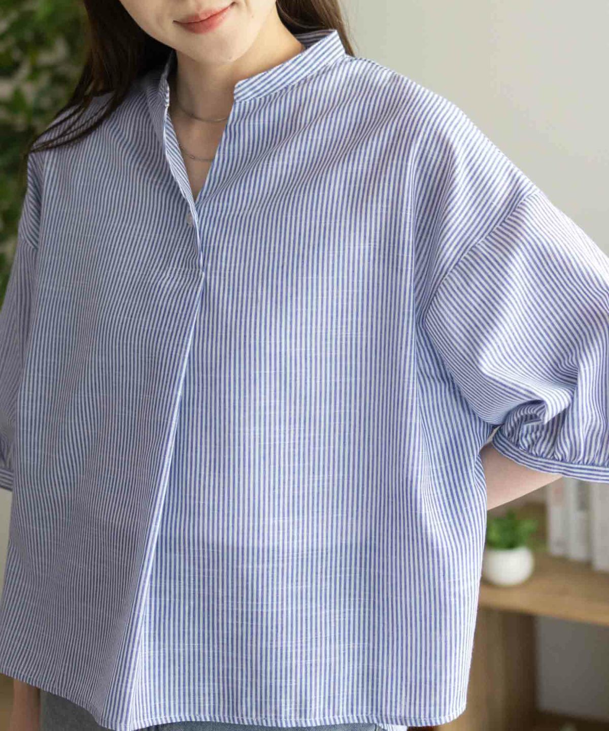 nAvy スラブスキッパーブラウス レディース