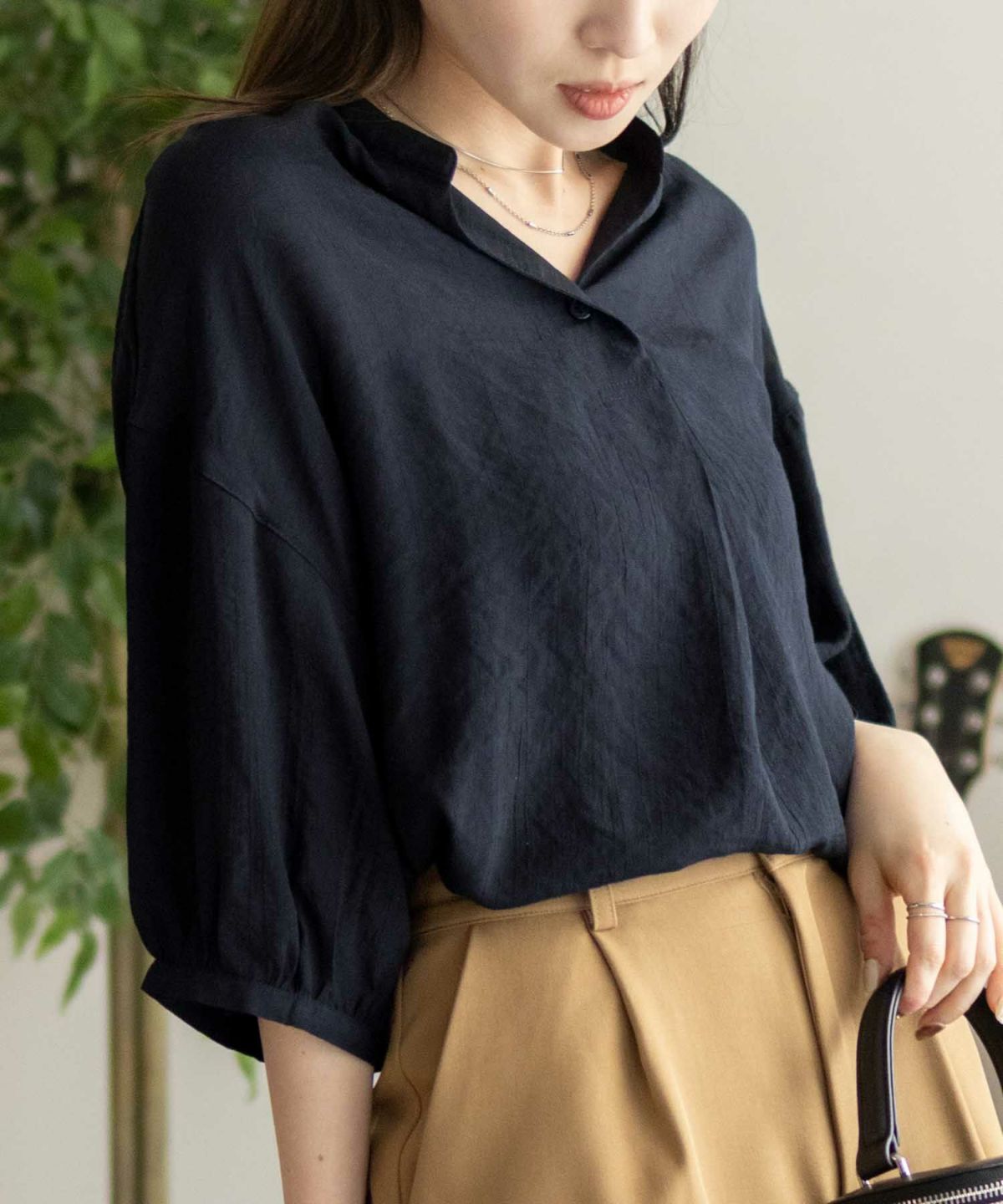 nAvy スラブスキッパーブラウス レディース