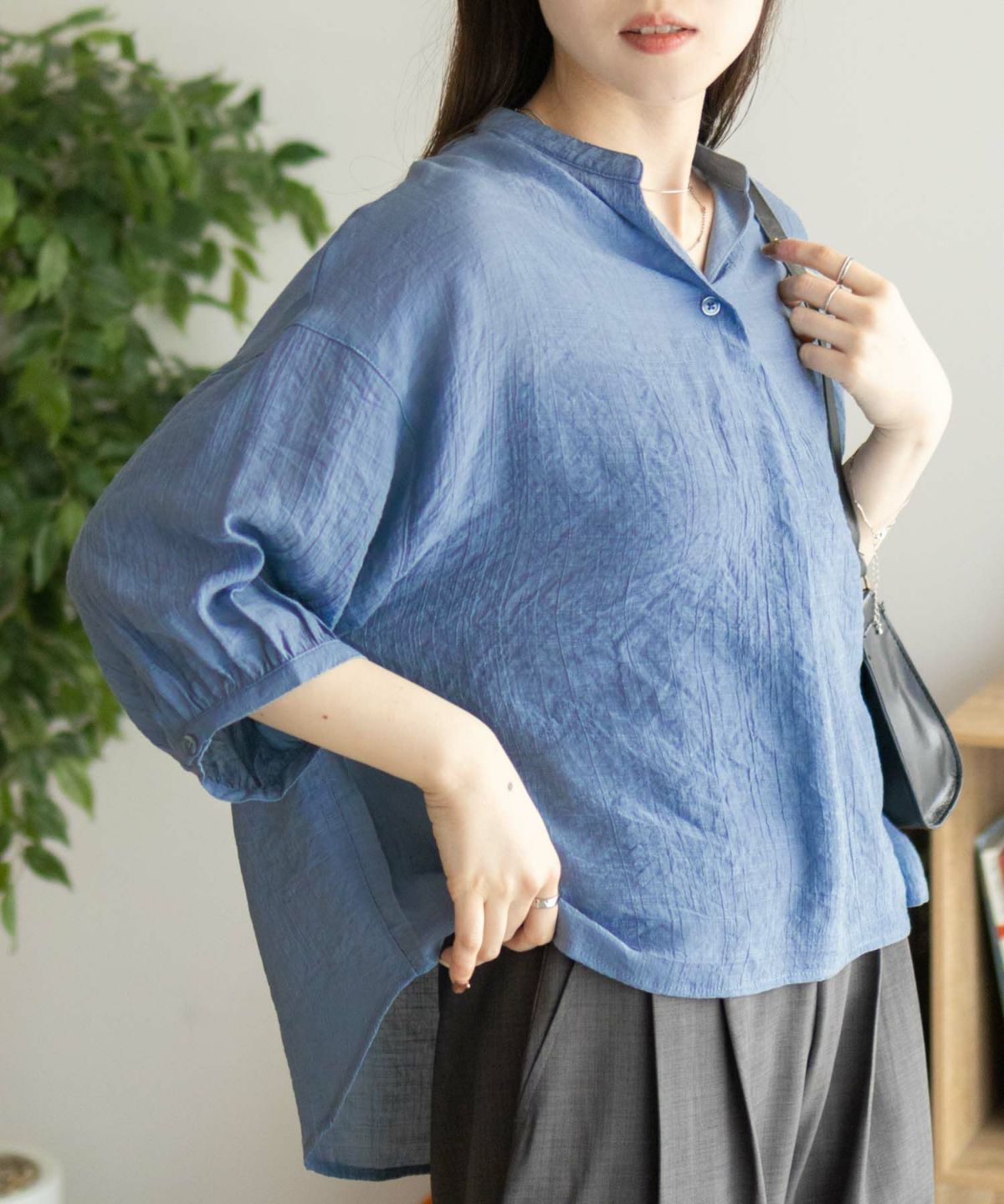 nAvy スラブスキッパーブラウス レディース