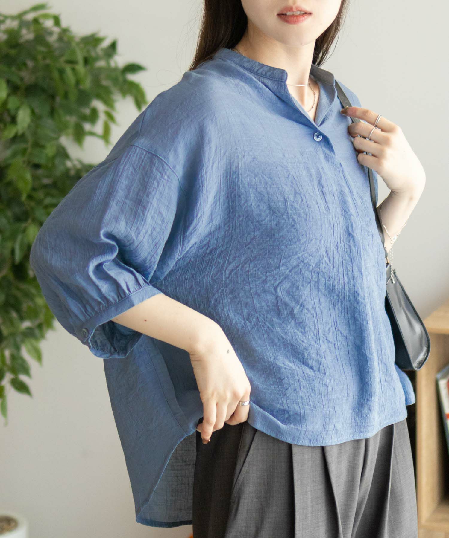 nAvy スラブスキッパーブラウス レディース