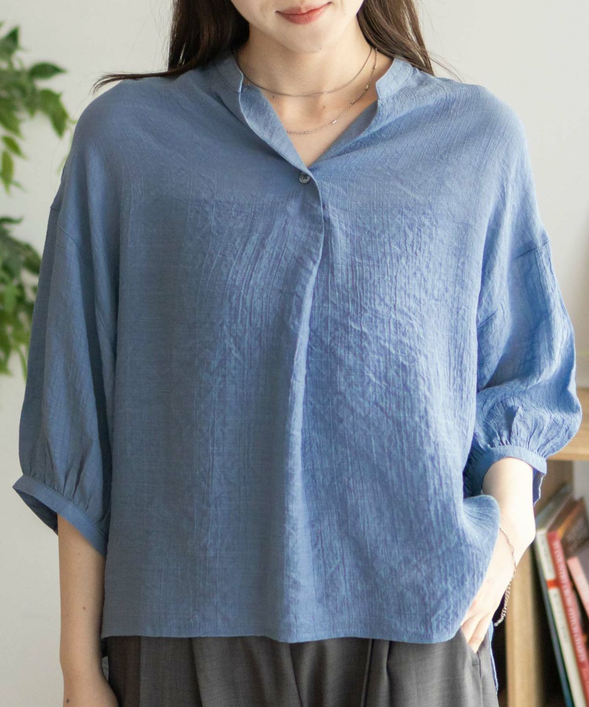 nAvy スラブスキッパーブラウス レディース