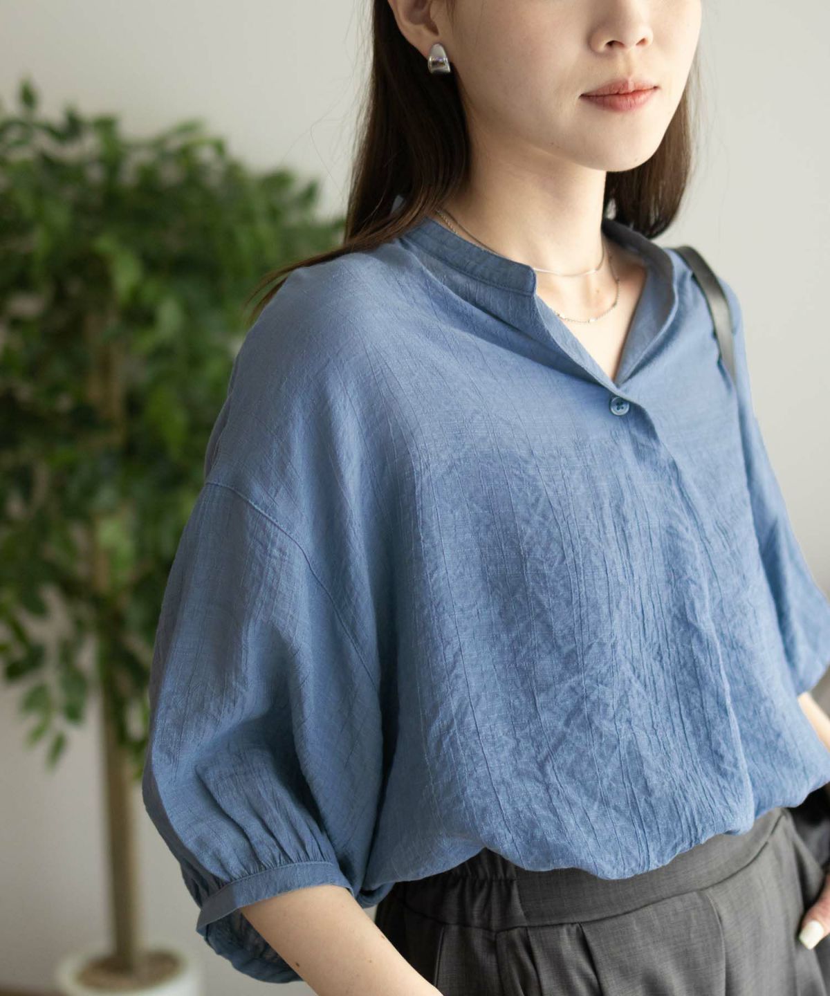 nAvy スラブスキッパーブラウス レディース