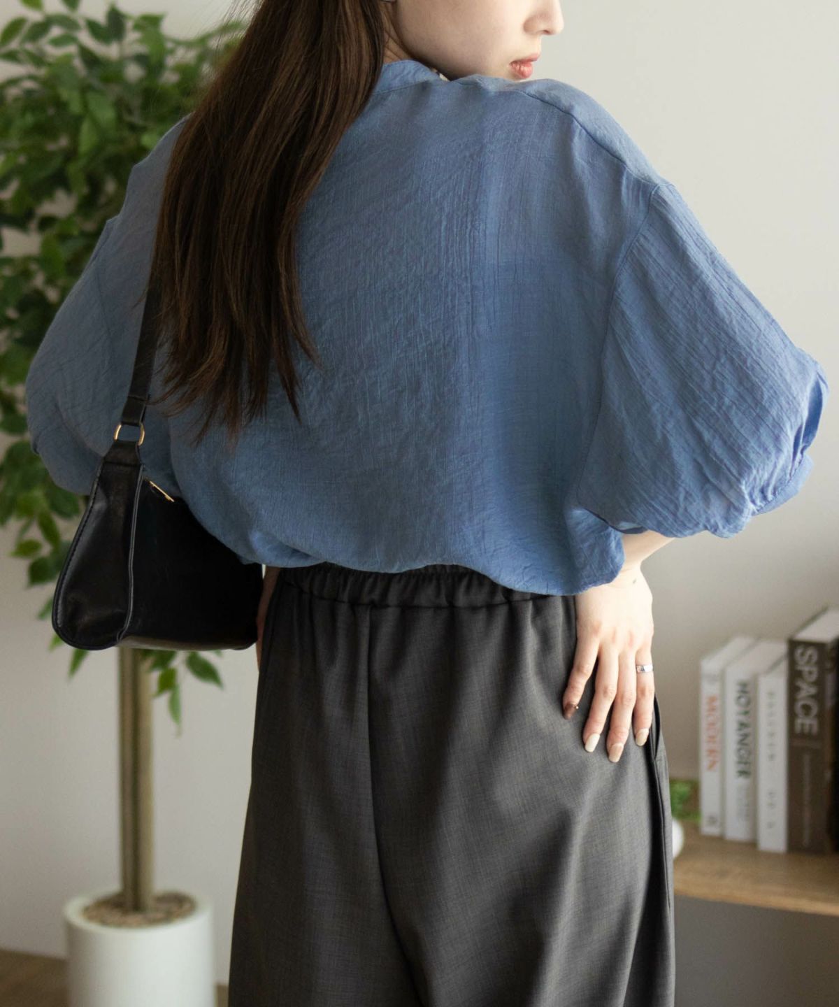 nAvy スラブスキッパーブラウス レディース