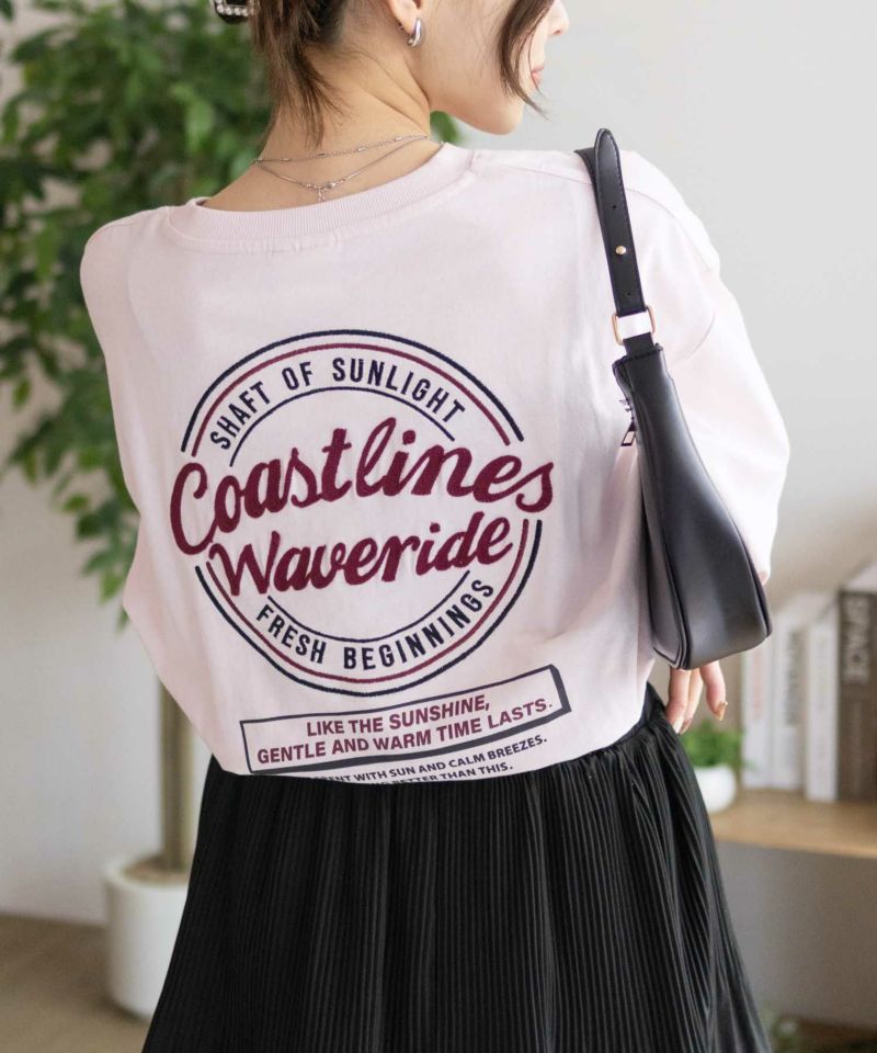 UNDERWRAPS  刺繍ラウンド長袖Tシャツ レディース メール便 対応商品商品画像-2