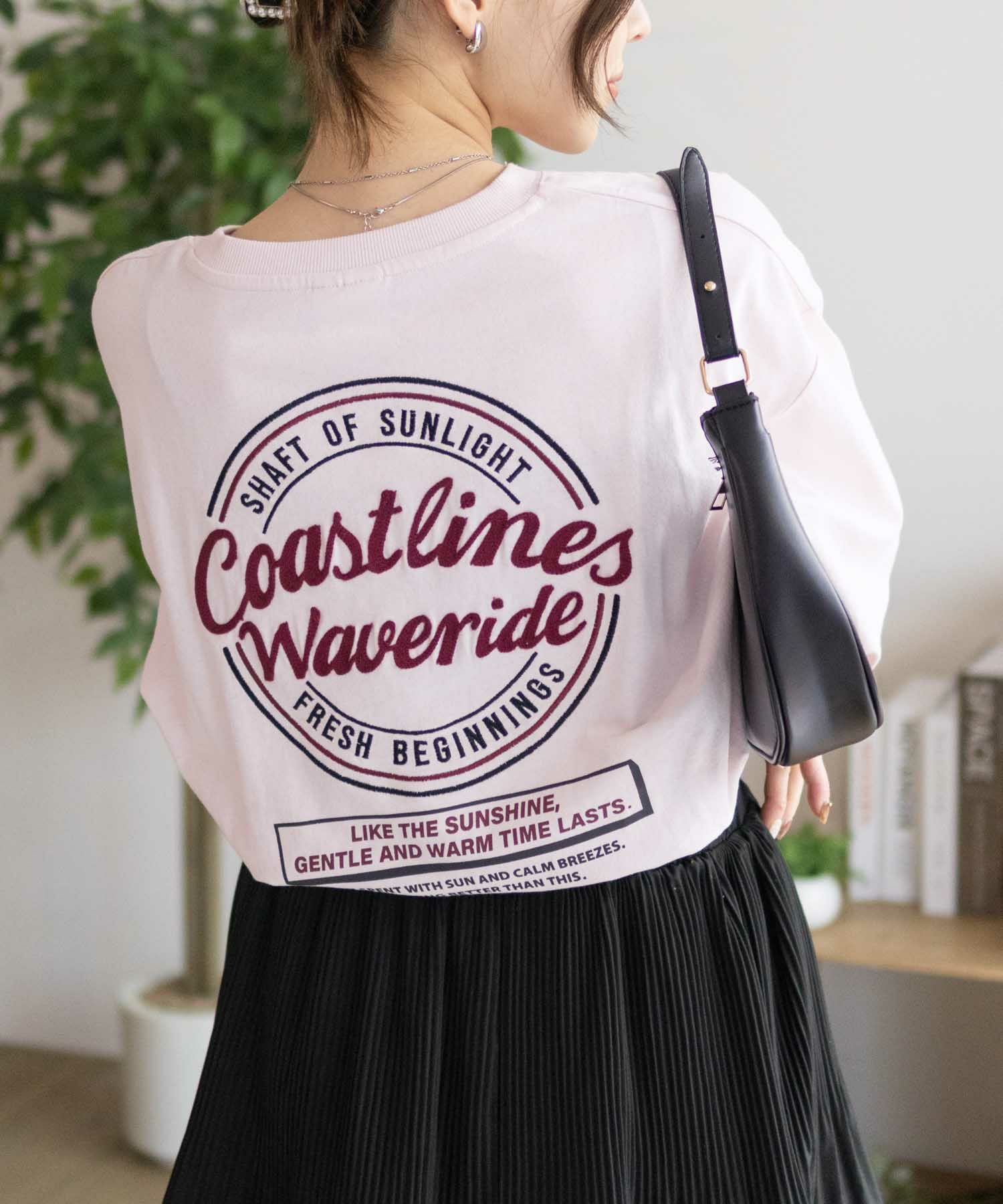 UNDERWRAPS  刺繍ラウンド長袖Tシャツ レディース メール便 対応商品商品サムネイル-2