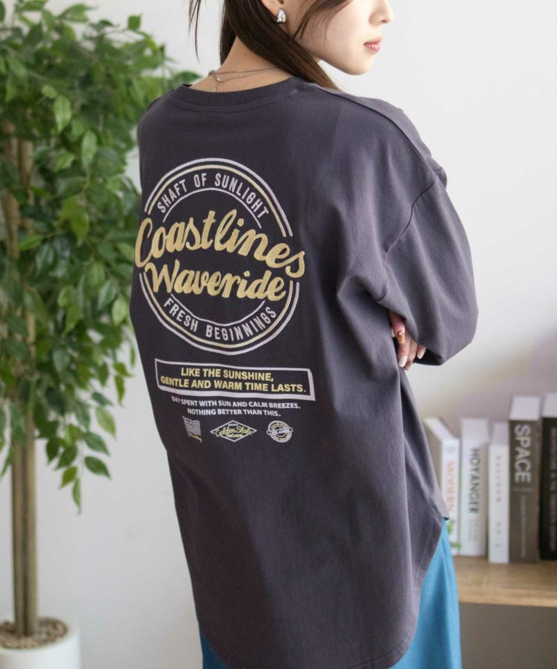 UNDERWRAPS  刺繍ラウンド長袖Tシャツ レディース メール便 対応商品商品画像-5