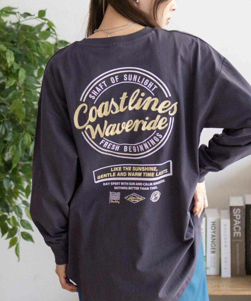 UNDERWRAPS  刺繍ラウンド長袖Tシャツ レディース メール便 対応商品商品画像-9