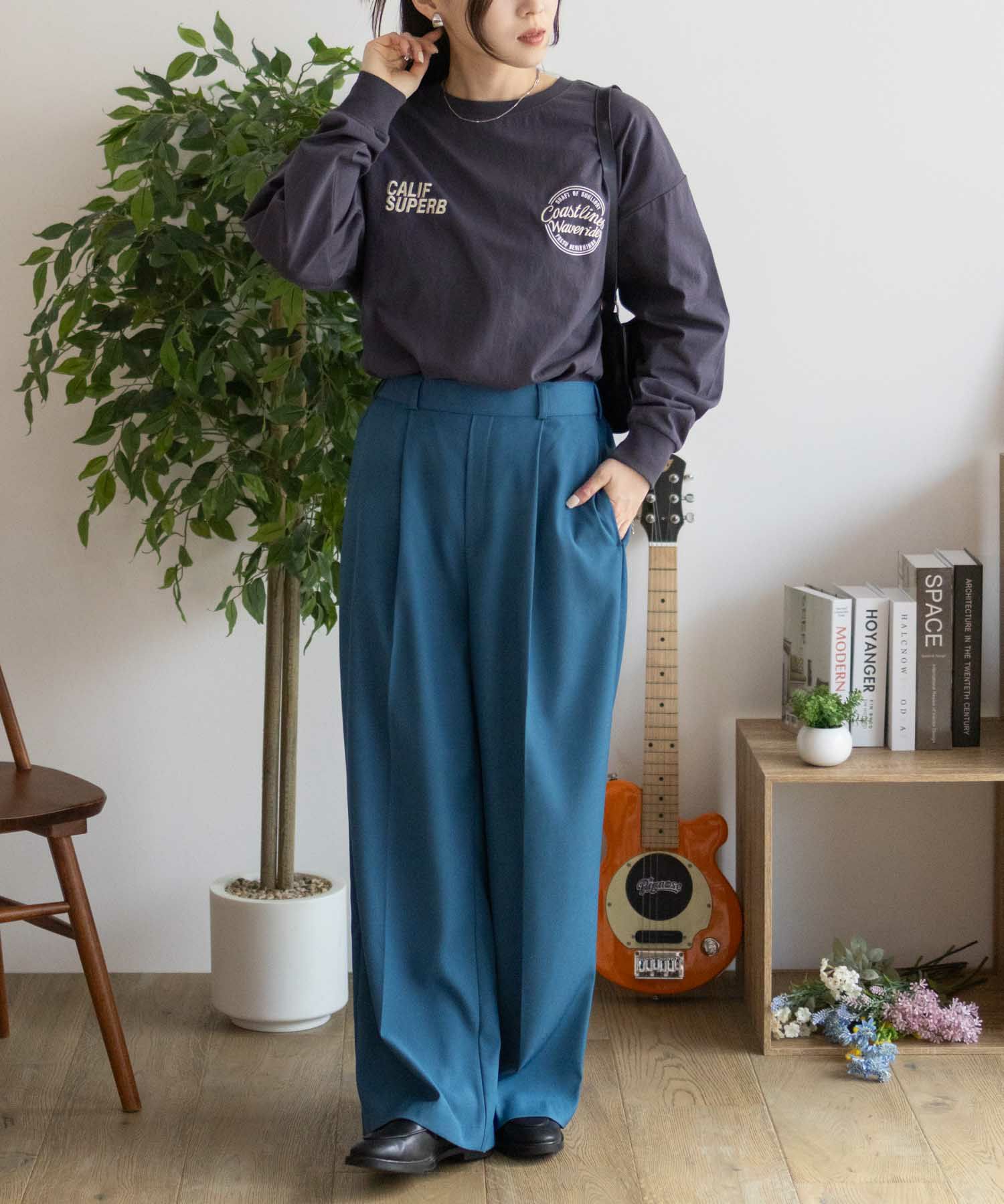 UNDERWRAPS  刺繍ラウンド長袖Tシャツ レディース メール便 対応商品商品サムネイル-10