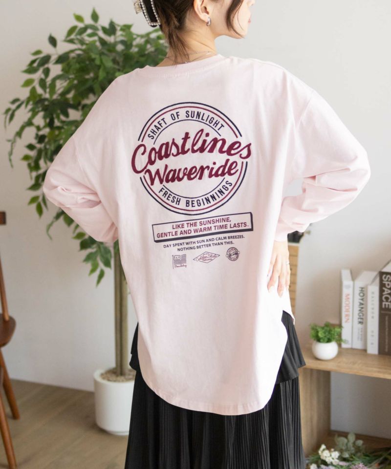 UNDERWRAPS  刺繍ラウンド長袖Tシャツ レディース メール便 対応商品商品画像-14