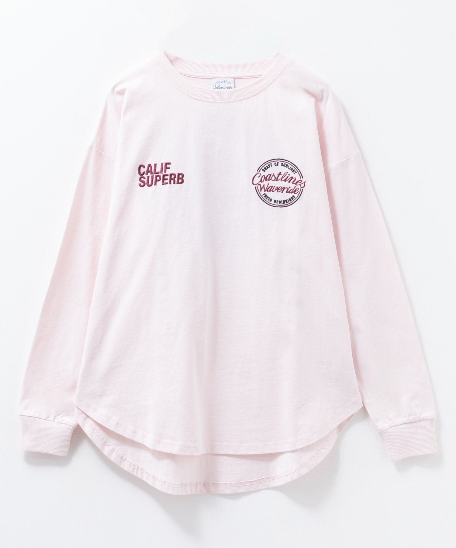 UNDERWRAPS 刺繍ラウンド長袖Tシャツ レディース ネコポス 対応商品