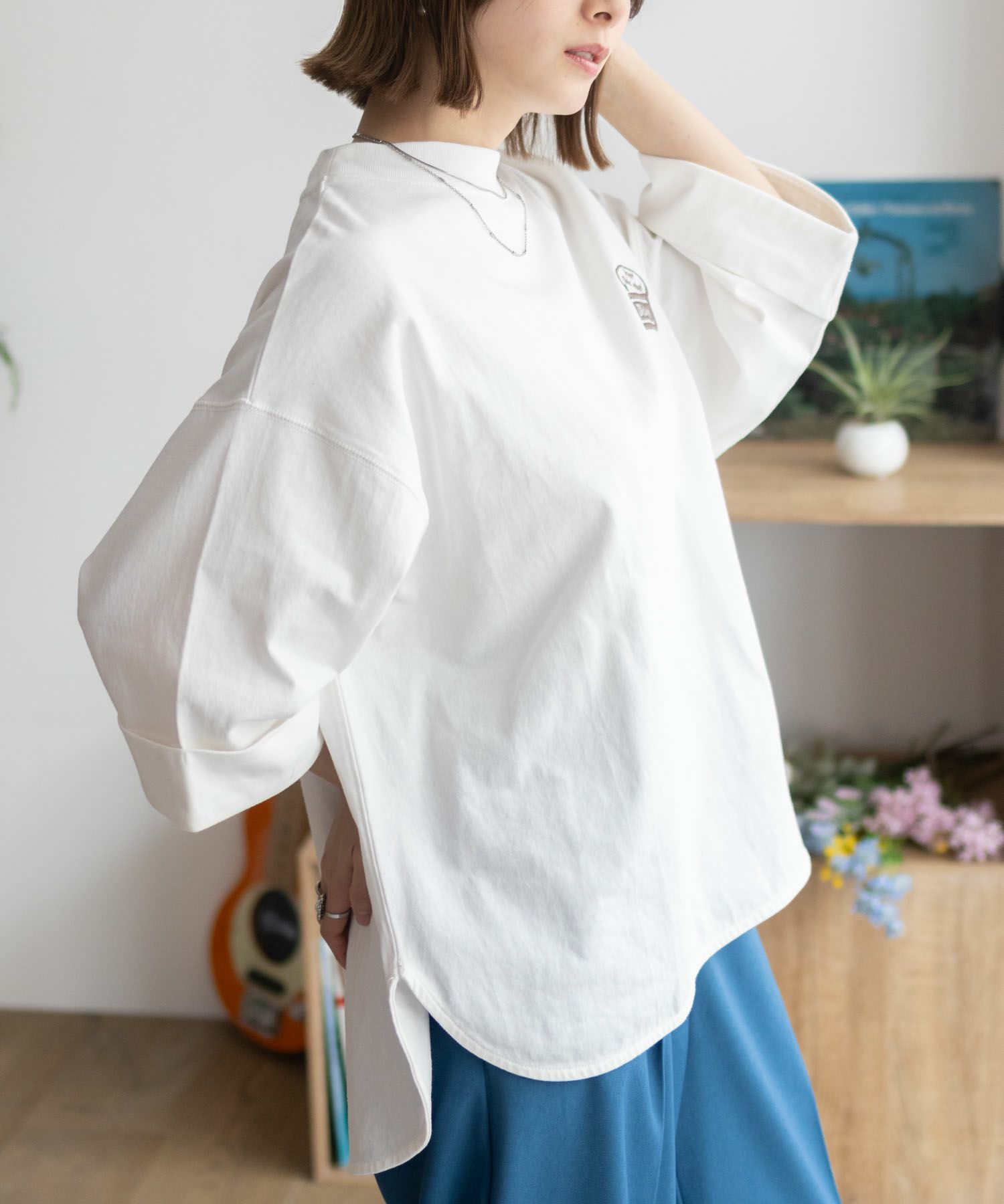 Dickies  刺繍ロールアップTシャツ レディース メール便 対応商品商品サムネイル-9