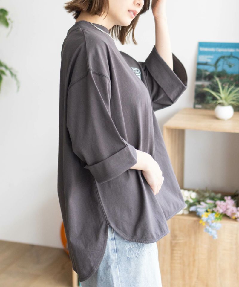 Dickies 刺繍ロールアップTシャツ レディース Dickies 刺繍ロールアップTシャツ レディース