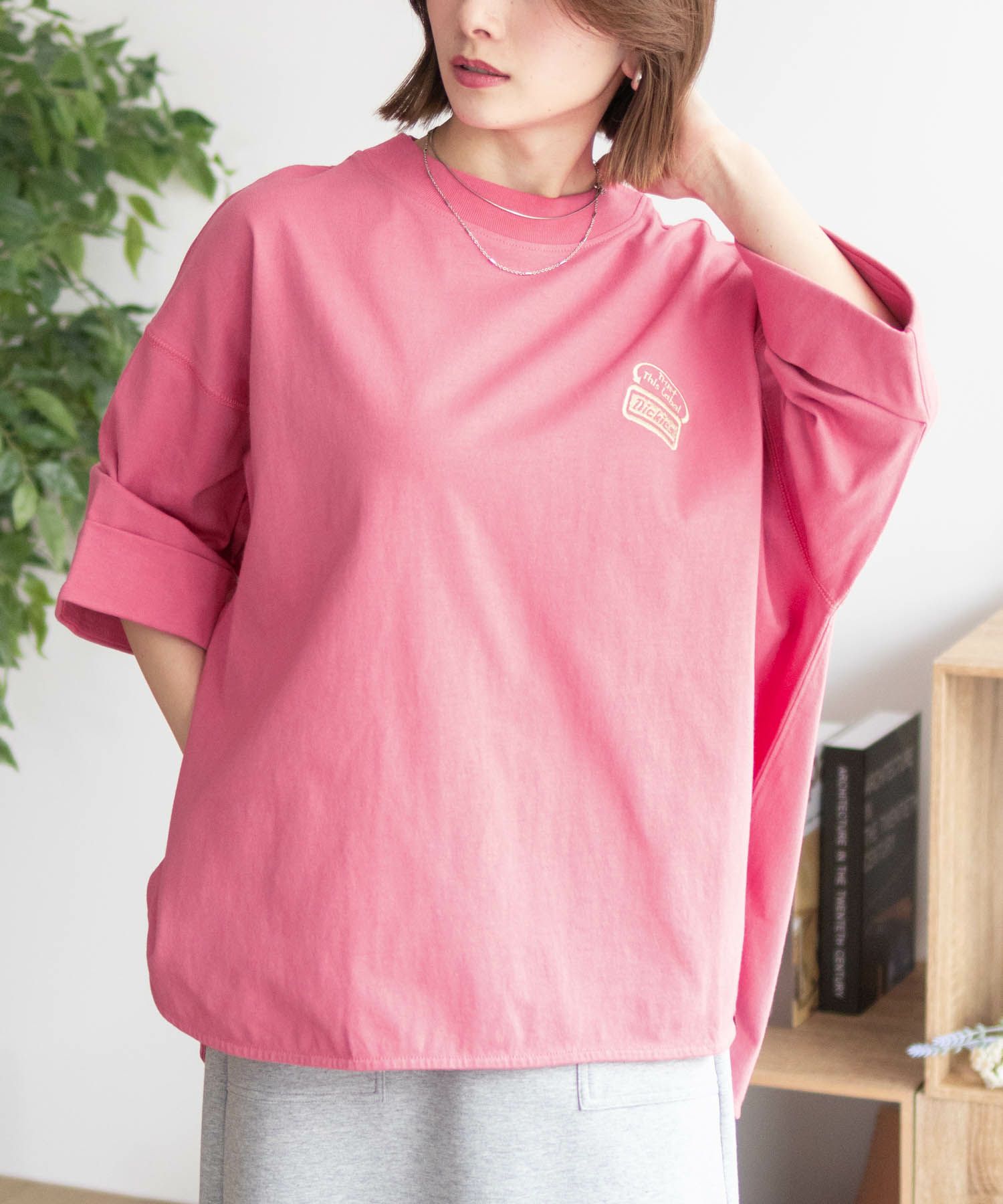 Dickies  刺繍ロールアップTシャツ レディース メール便 対応商品商品画像-18