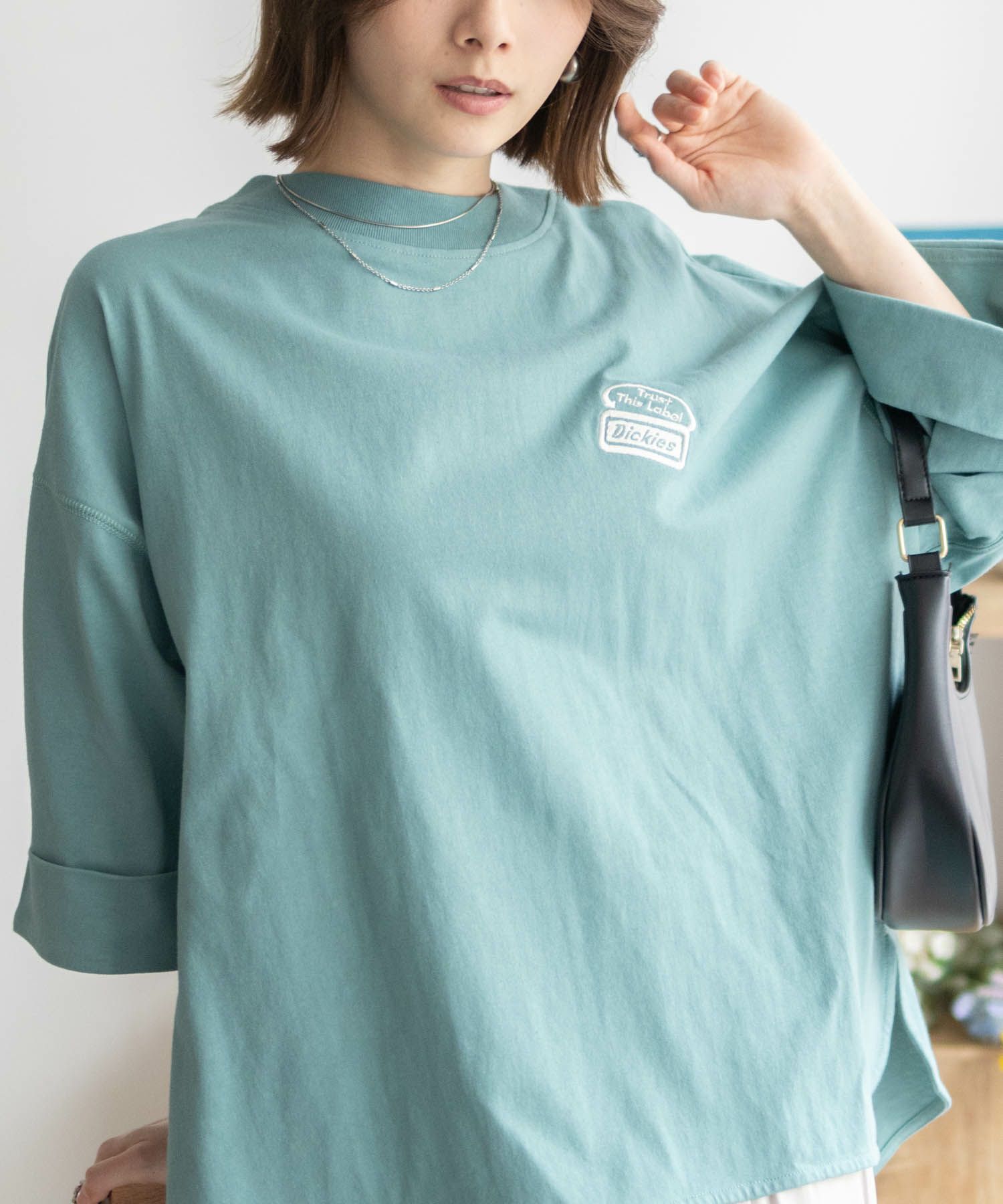 Dickies 刺繍ロールアップTシャツ レディース メール便 対応商品商品サムネイル-25