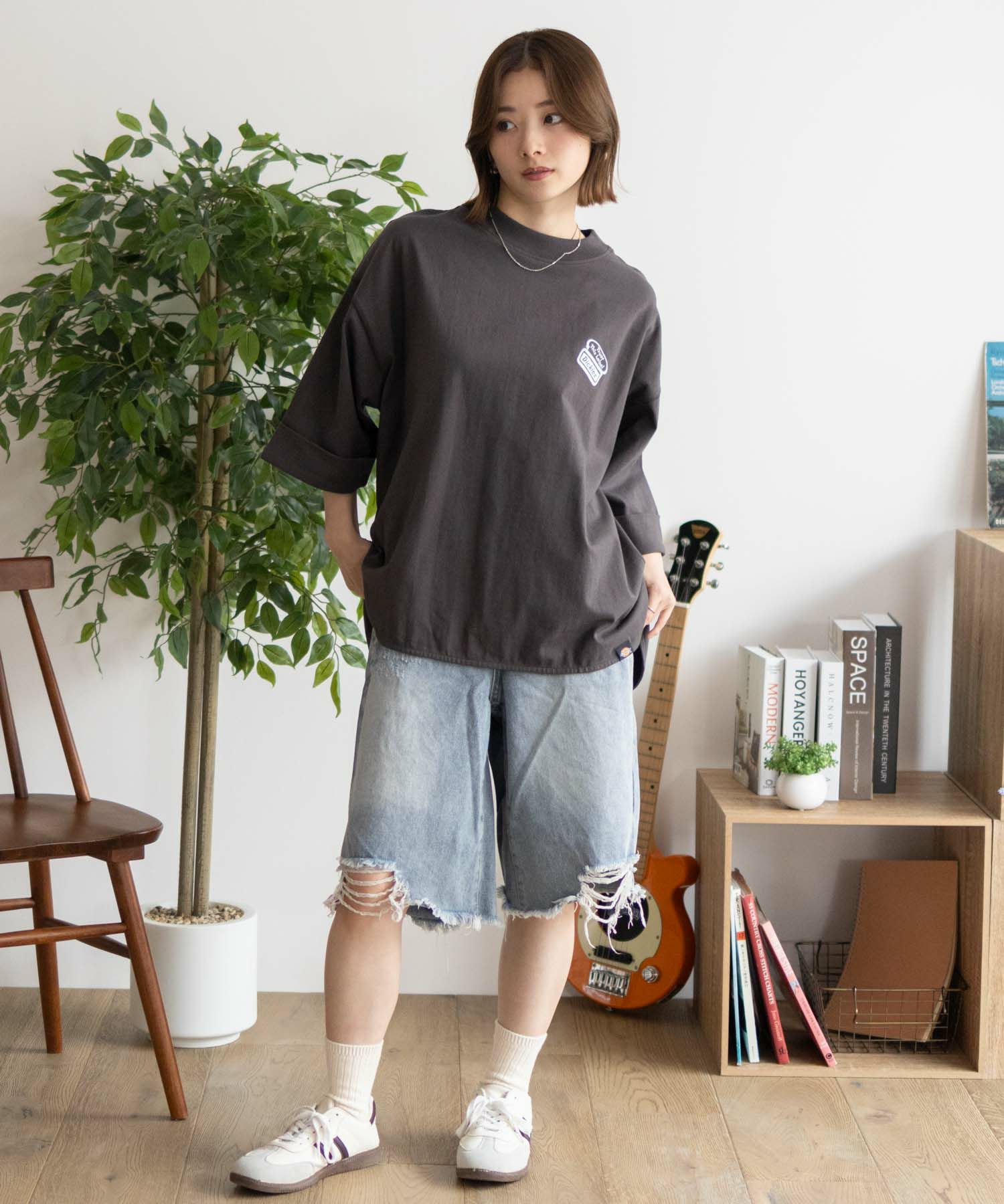 Dickies  刺繍ロールアップTシャツ レディース メール便 対応商品商品サムネイル-38