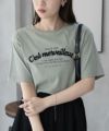 T-GRAPHICS  ロゴ刺繍Tシャツ レディース メール便 対応商品商品サムネイル-4