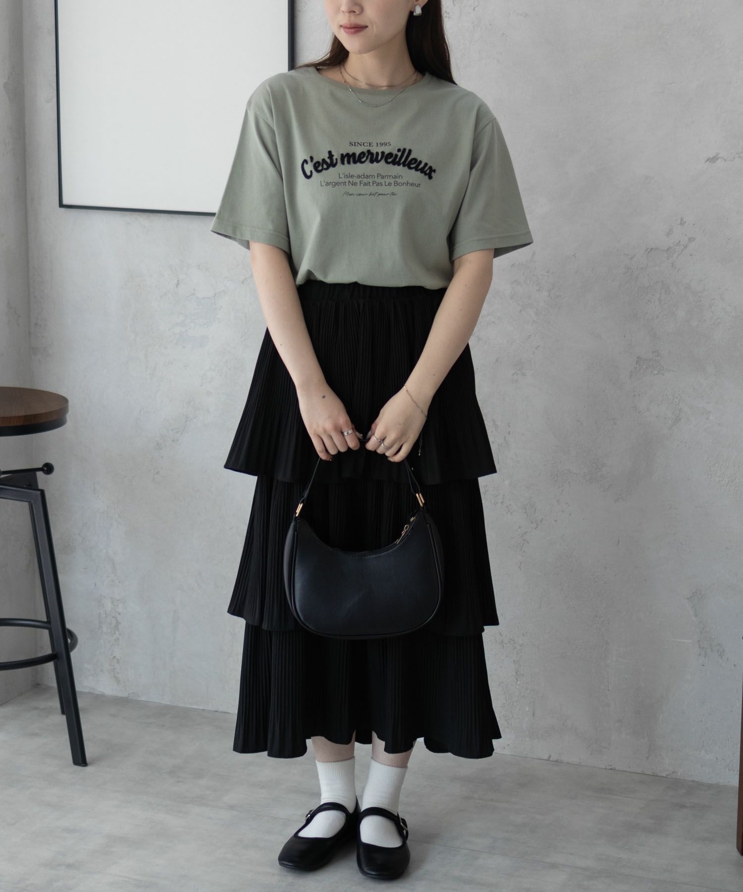 T-GRAPHICS ロゴ刺繍Tシャツ レディース ネコポス 対応商品