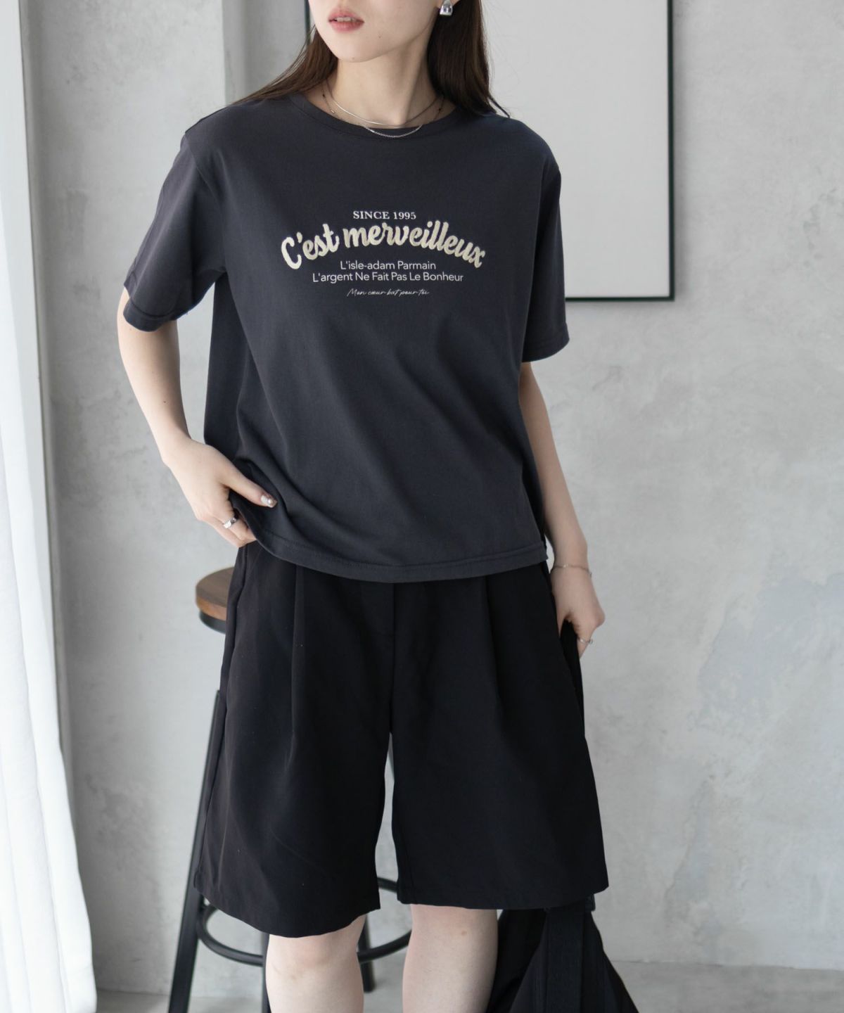 T-GRAPHICS ロゴ刺繍Tシャツ レディース ネコポス 対応商品