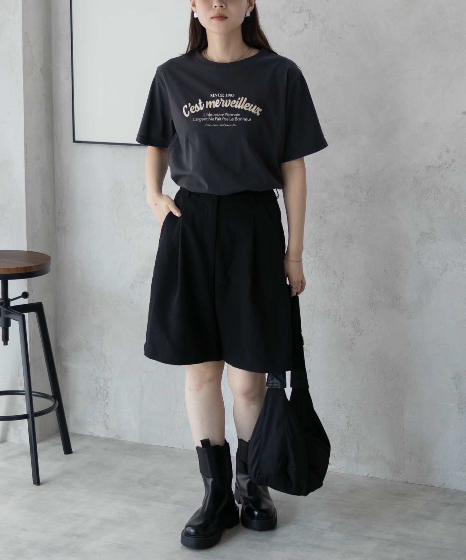 T-GRAPHICS  ロゴ刺繍Tシャツ レディース メール便 対応商品商品画像-20