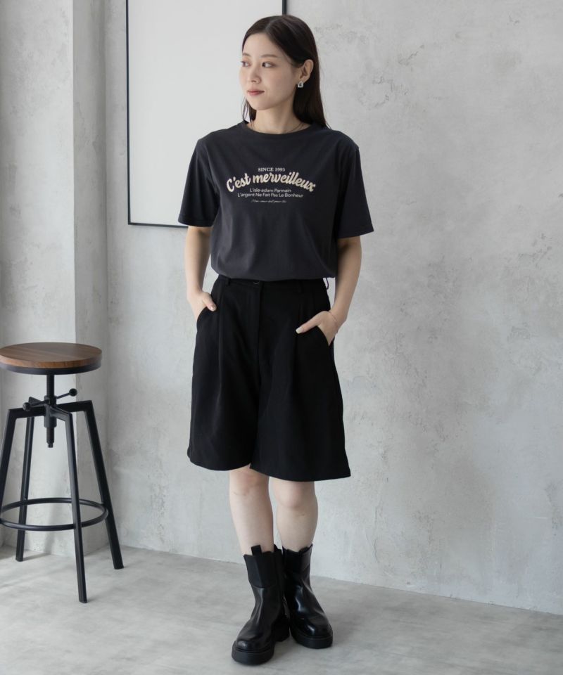 T-GRAPHICS  ロゴ刺繍Tシャツ レディース メール便 対応商品商品画像-32