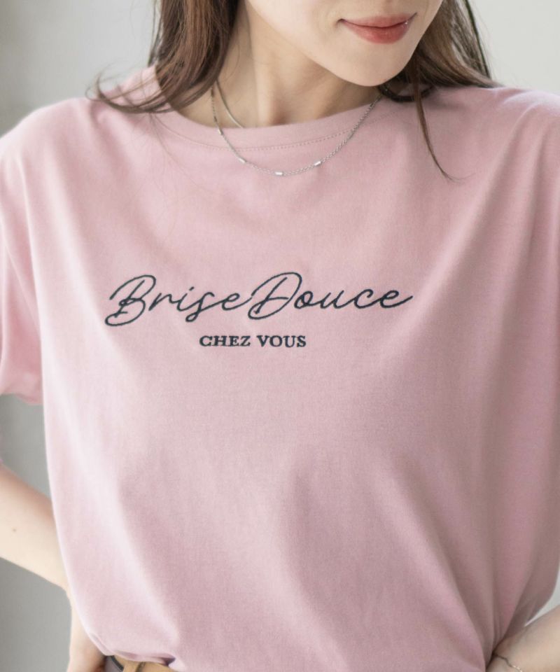 T-GRAPHICS  ロゴ刺繍Tシャツ レディース メール便 対応商品商品画像-5