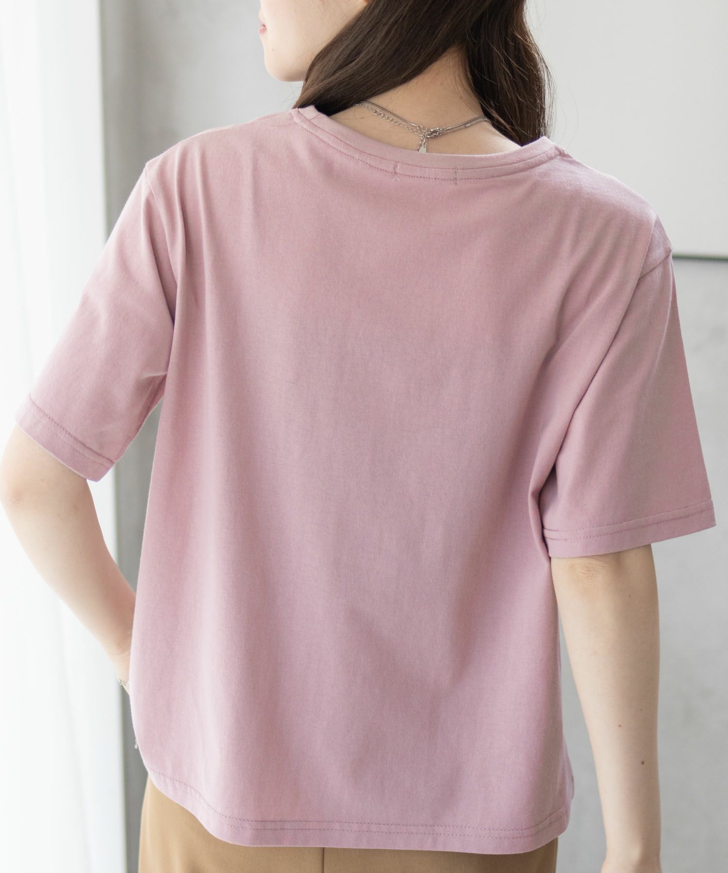 T-GRAPHICS ロゴ刺繍Tシャツ レディース ネコポス 対応商品