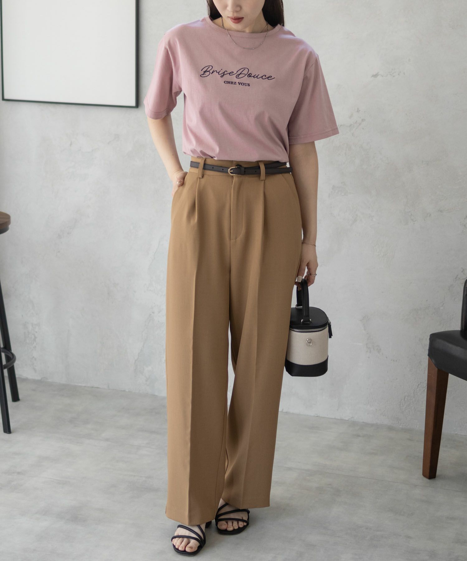 T-GRAPHICS ロゴ刺繍Tシャツ レディース ネコポス 対応商品