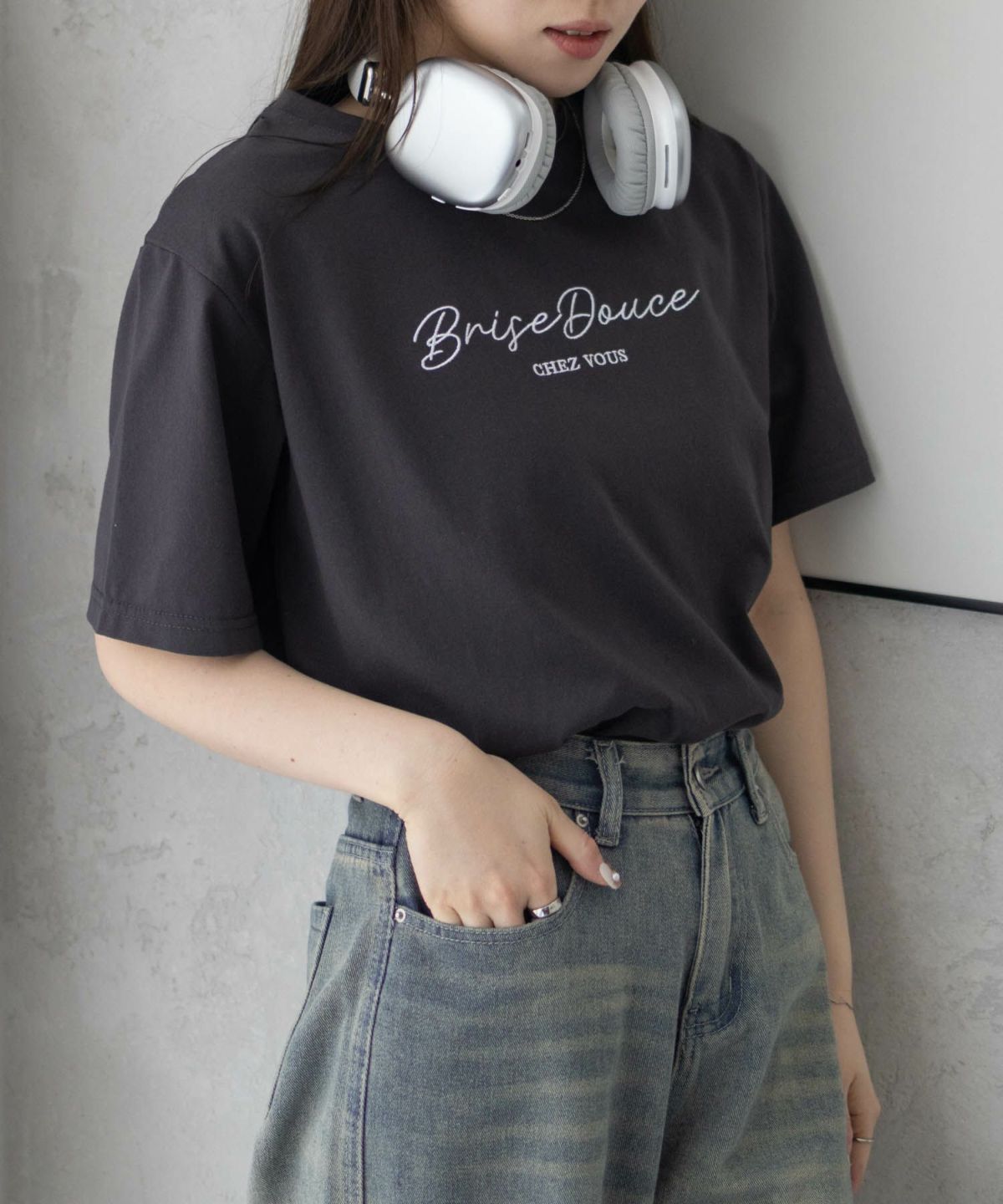 T-GRAPHICS ロゴ刺繍Tシャツ レディース ネコポス 対応商品