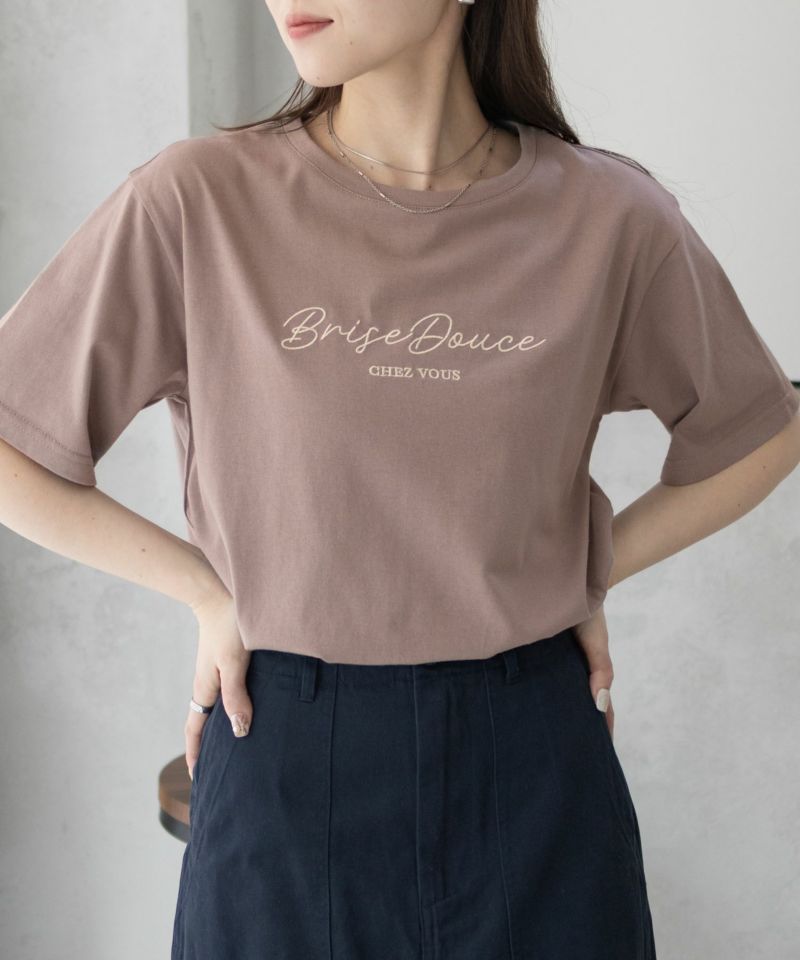 T-GRAPHICS  ロゴ刺繍Tシャツ レディース メール便 対応商品商品画像-21