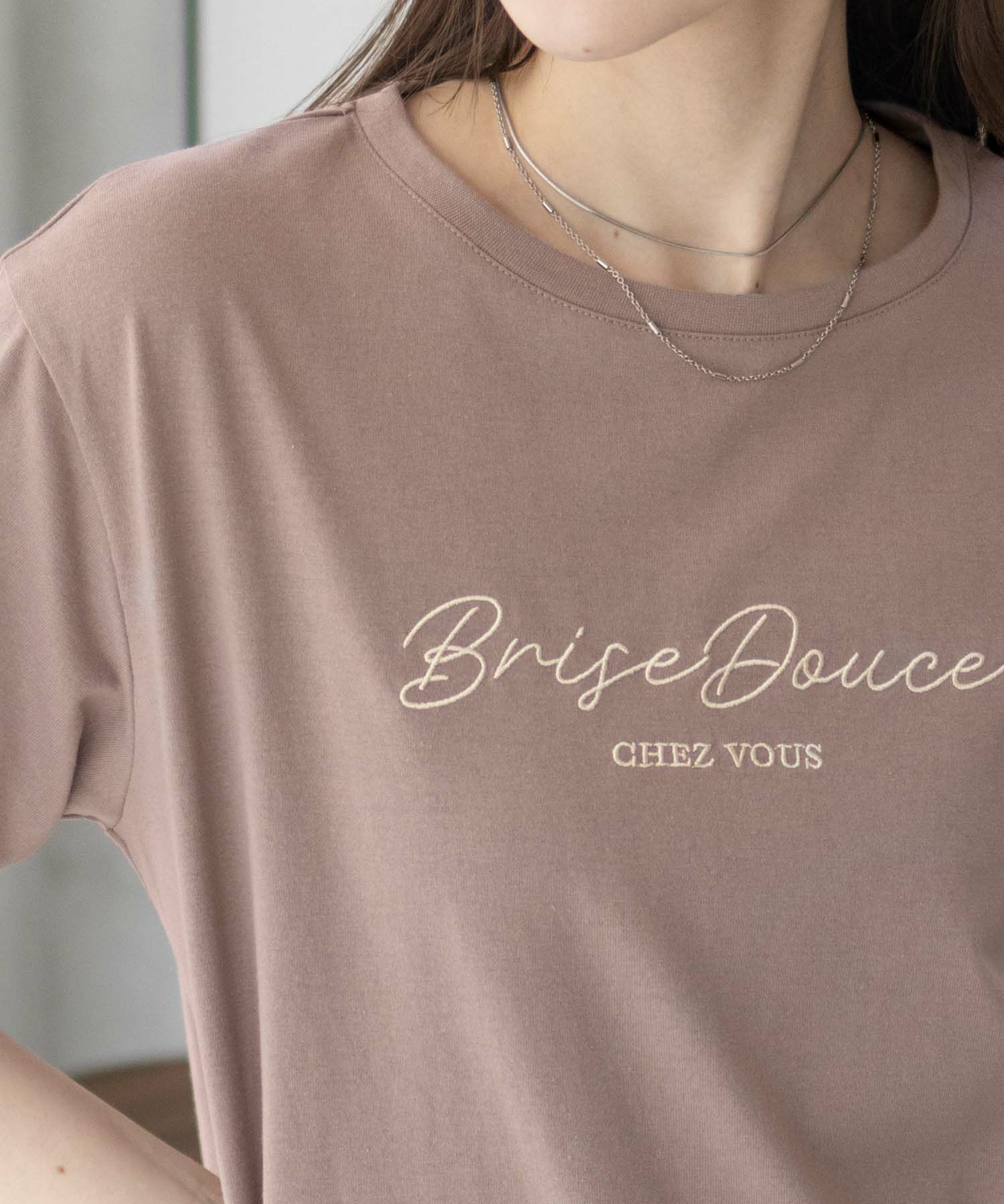 T-GRAPHICS  ロゴ刺繍Tシャツ レディース メール便 対応商品商品画像-22