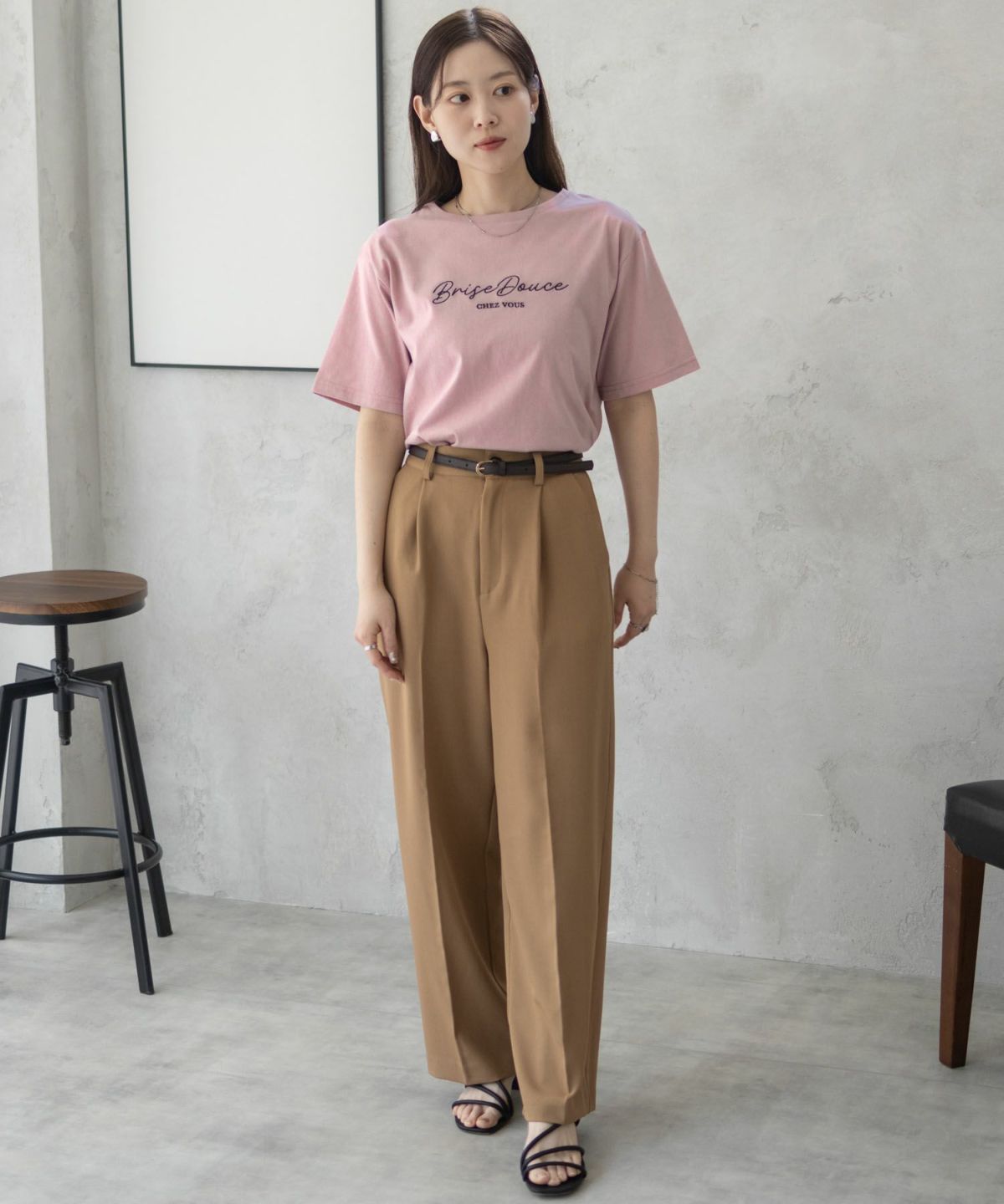 T-GRAPHICS ロゴ刺繍Tシャツ レディース ネコポス 対応商品