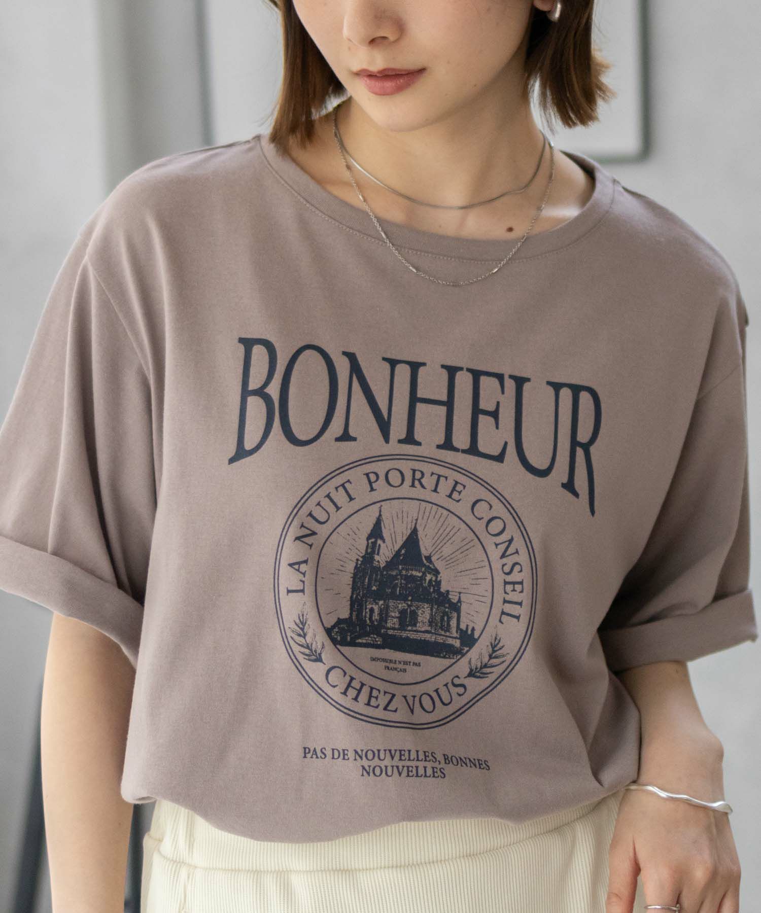 T-GRAPHICS カフェテイストプリントTシャツ レディース ネコポス 対応商品