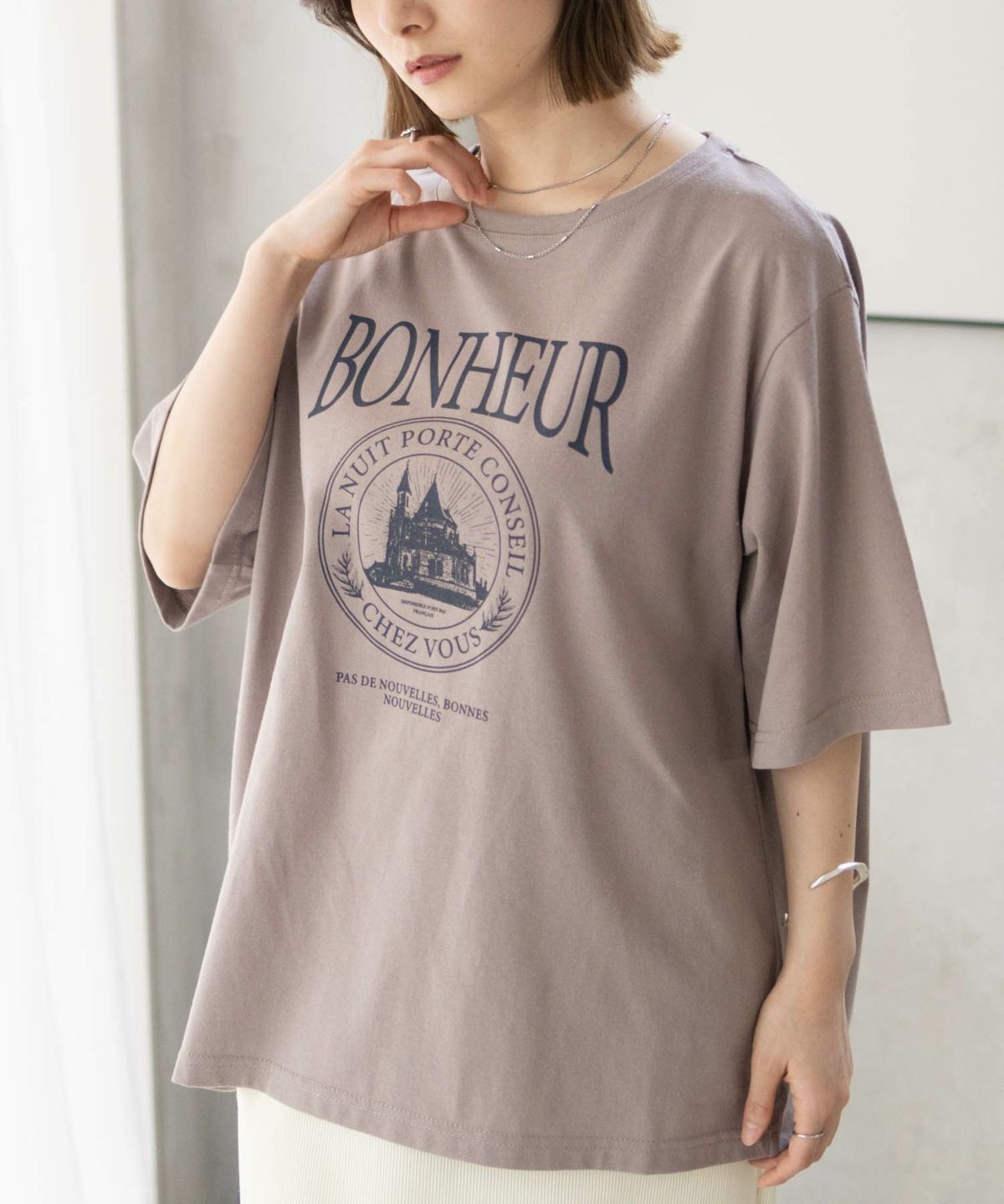 T-GRAPHICS カフェテイストプリントTシャツ レディース ネコポス 対応商品