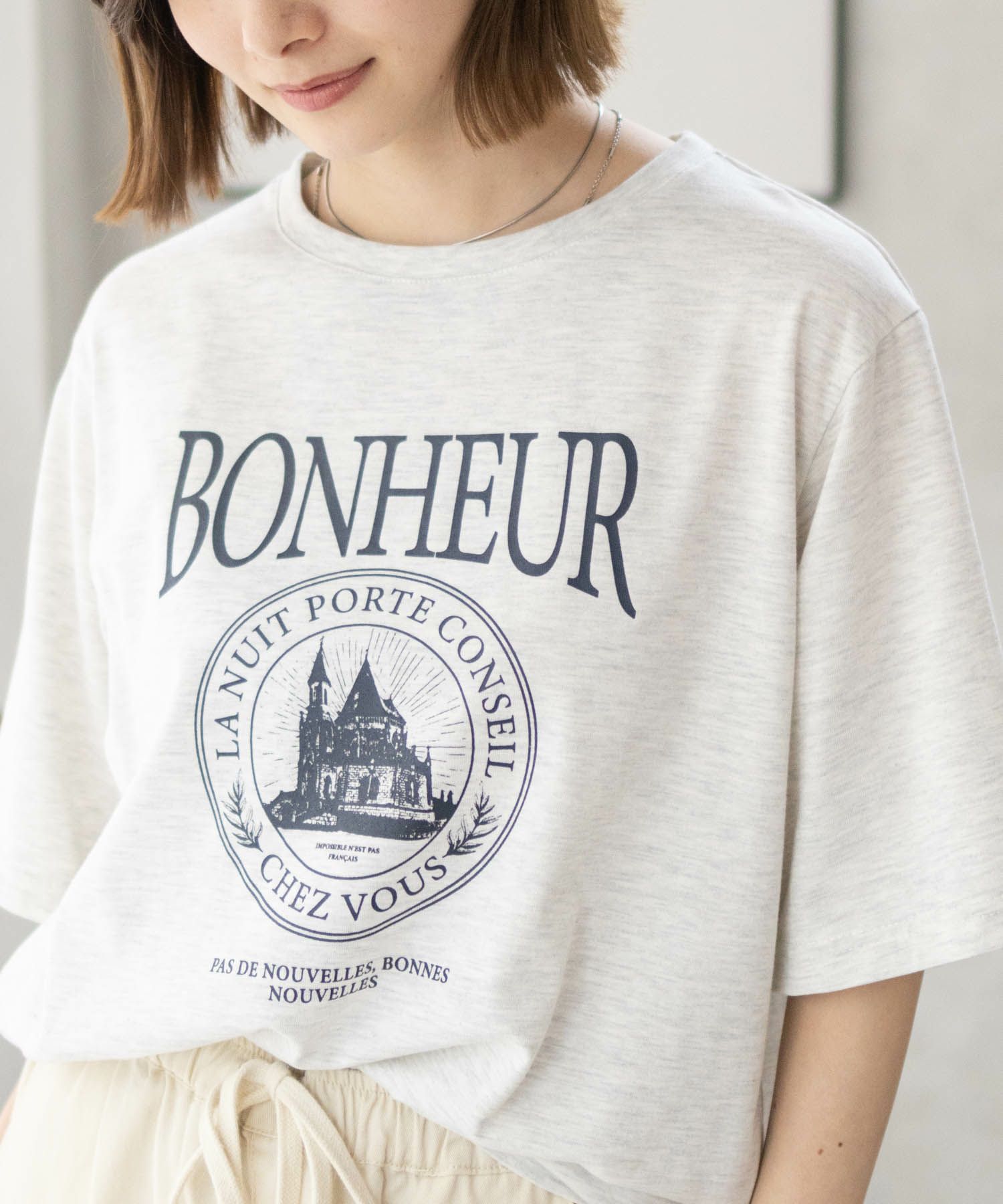 T-GRAPHICS  カフェテイストプリントTシャツ レディース メール便 対応商品商品サムネイル-11
