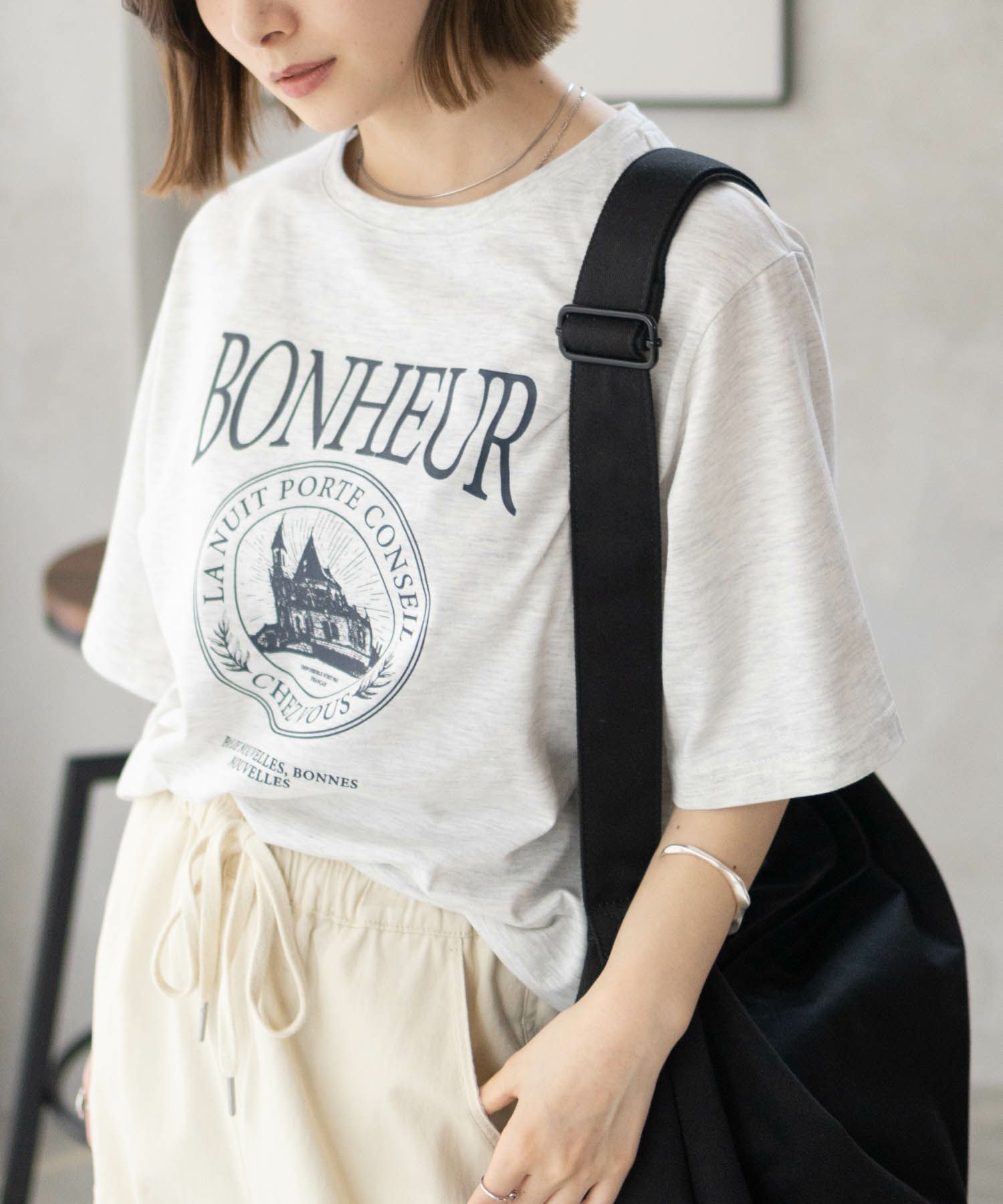 T-GRAPHICS カフェテイストプリントTシャツ レディース ネコポス 対応商品
