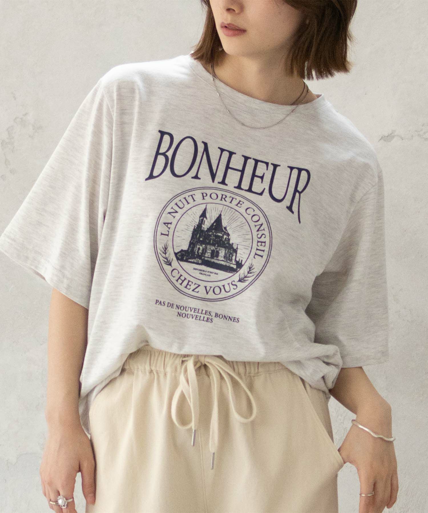 T-GRAPHICS  カフェテイストプリントTシャツ レディース メール便 対応商品商品サムネイル-14