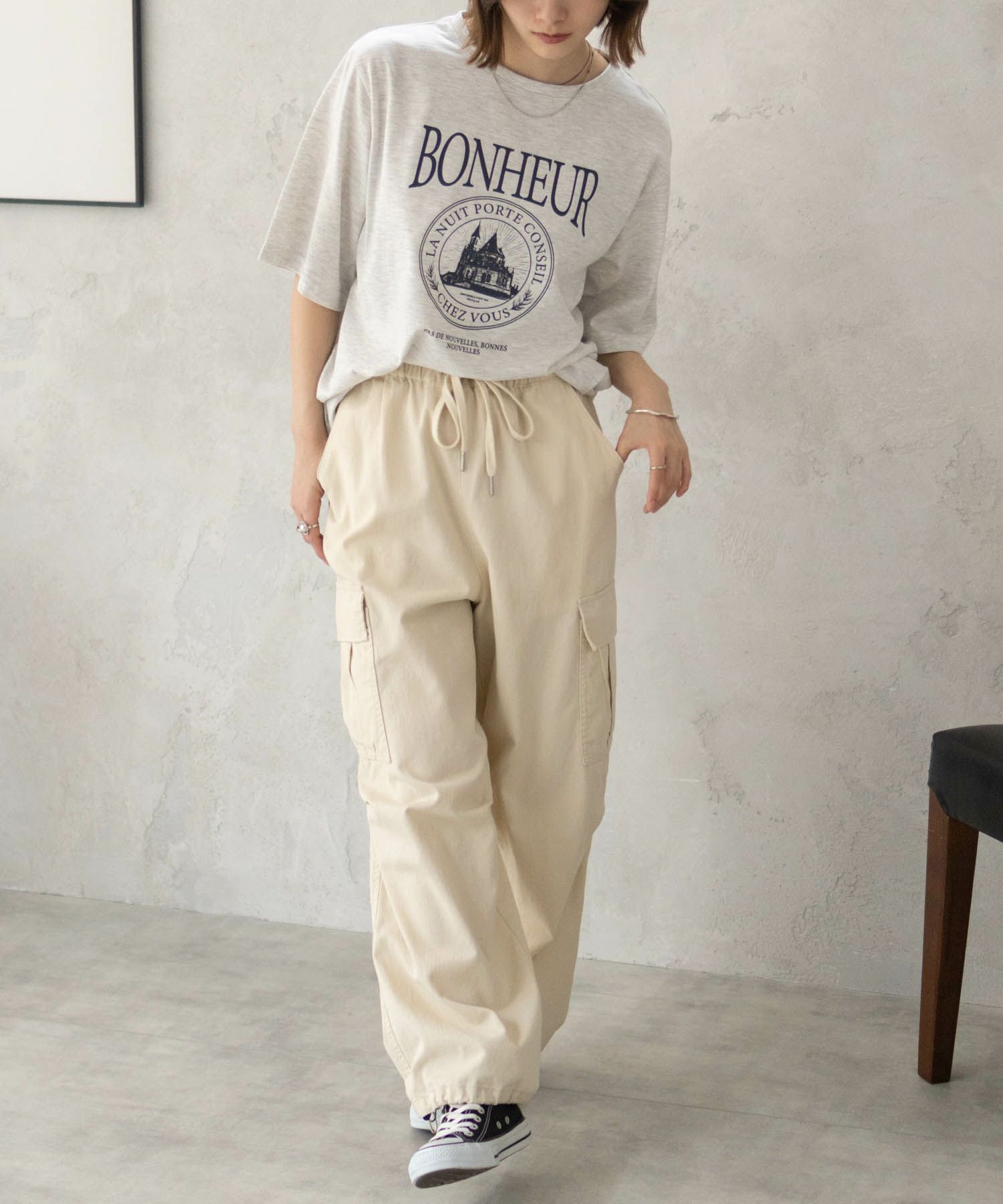 T-GRAPHICS カフェテイストプリントTシャツ レディース ネコポス 対応商品