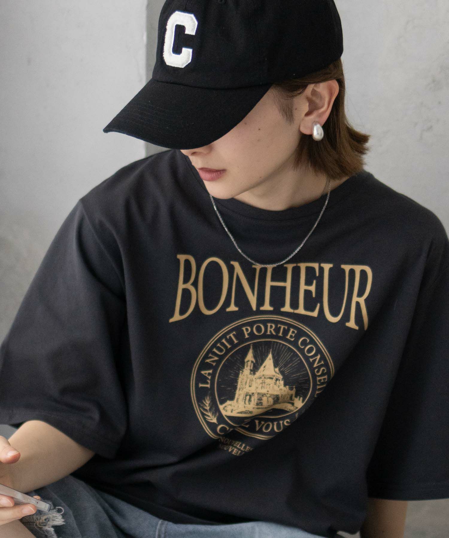 T-GRAPHICS カフェテイストプリントTシャツ レディース ネコポス 対応商品
