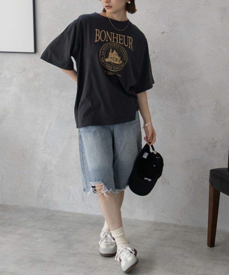 T-GRAPHICS  カフェテイストプリントTシャツ レディース メール便 対応商品商品画像-20