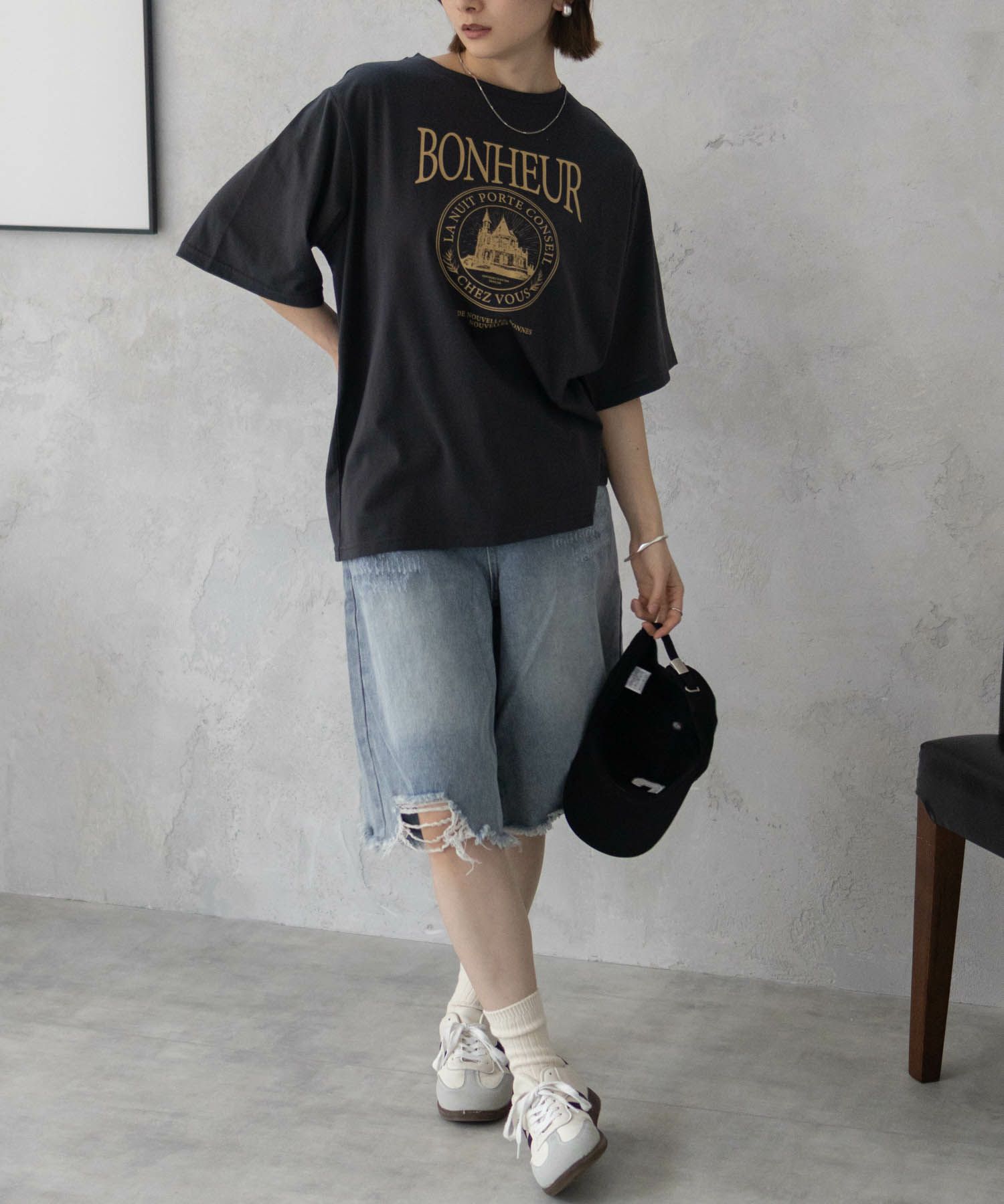 T-GRAPHICS カフェテイストプリントTシャツ レディース ネコポス 対応商品