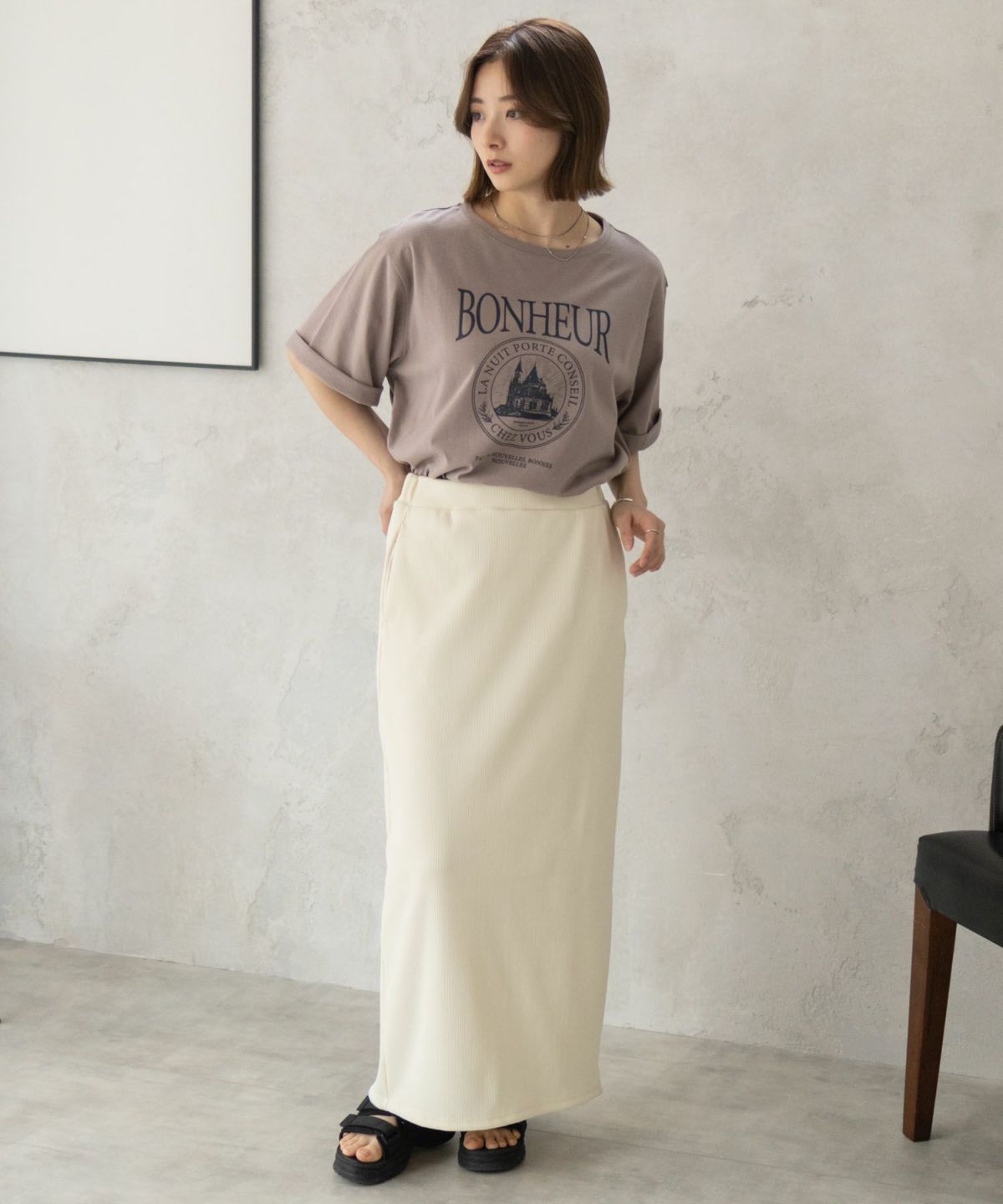 T-GRAPHICS カフェテイストプリントTシャツ レディース ネコポス 対応商品