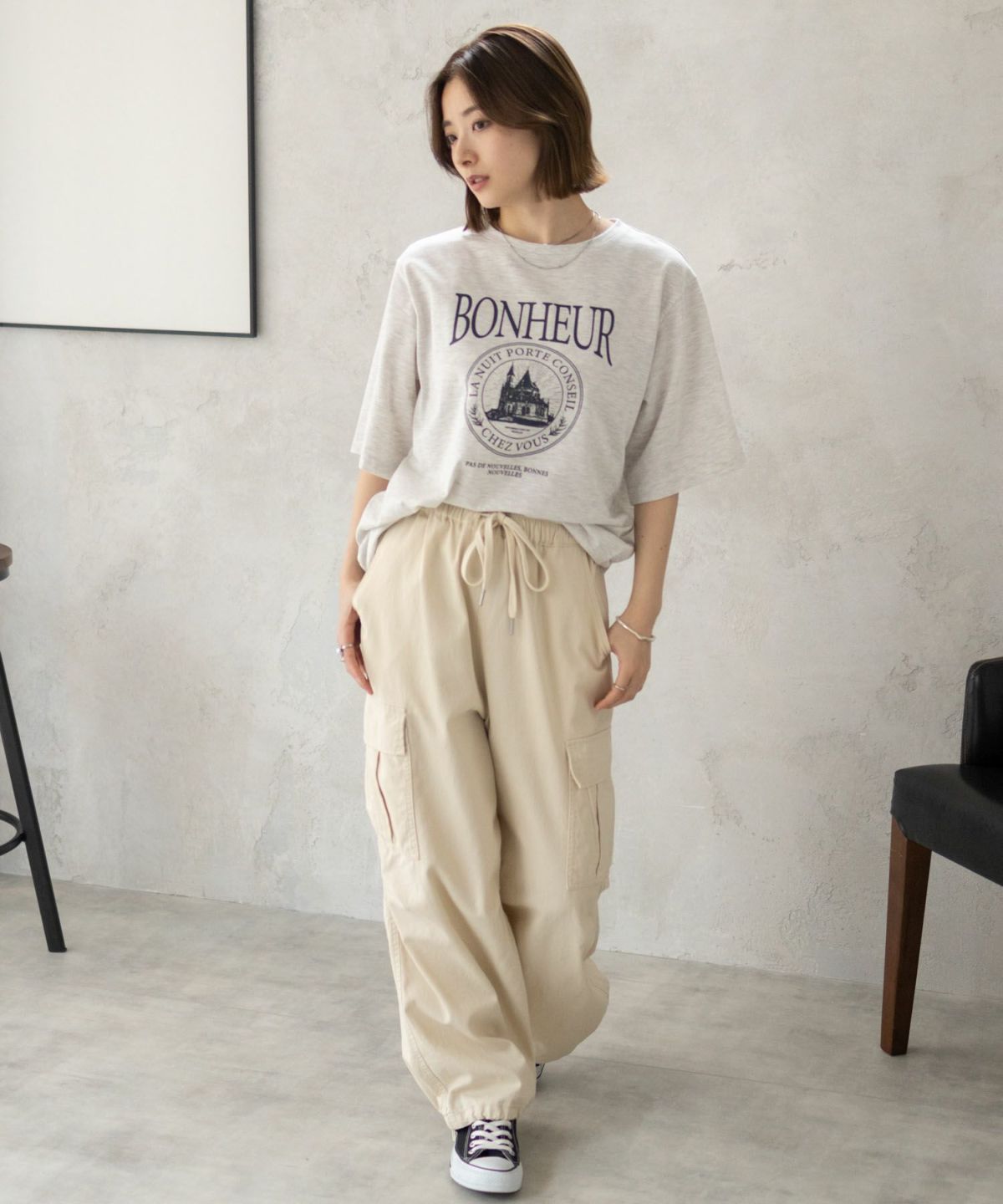 T-GRAPHICS カフェテイストプリントTシャツ レディース ネコポス 対応商品