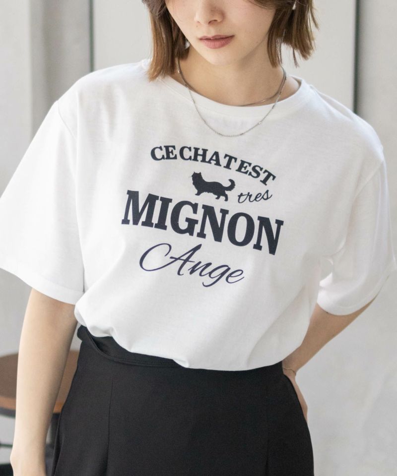 T-GRAPHICS  ネコシルエットTシャツ レディース メール便 対応商品商品画像-11