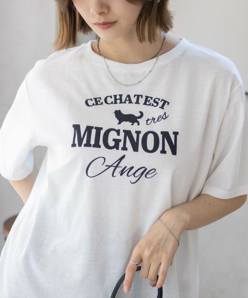 T-GRAPHICS  ネコシルエットTシャツ レディース メール便 対応商品商品画像-13