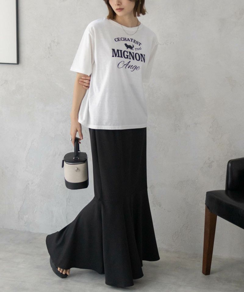 T-GRAPHICS  ネコシルエットTシャツ レディース メール便 対応商品商品画像-15