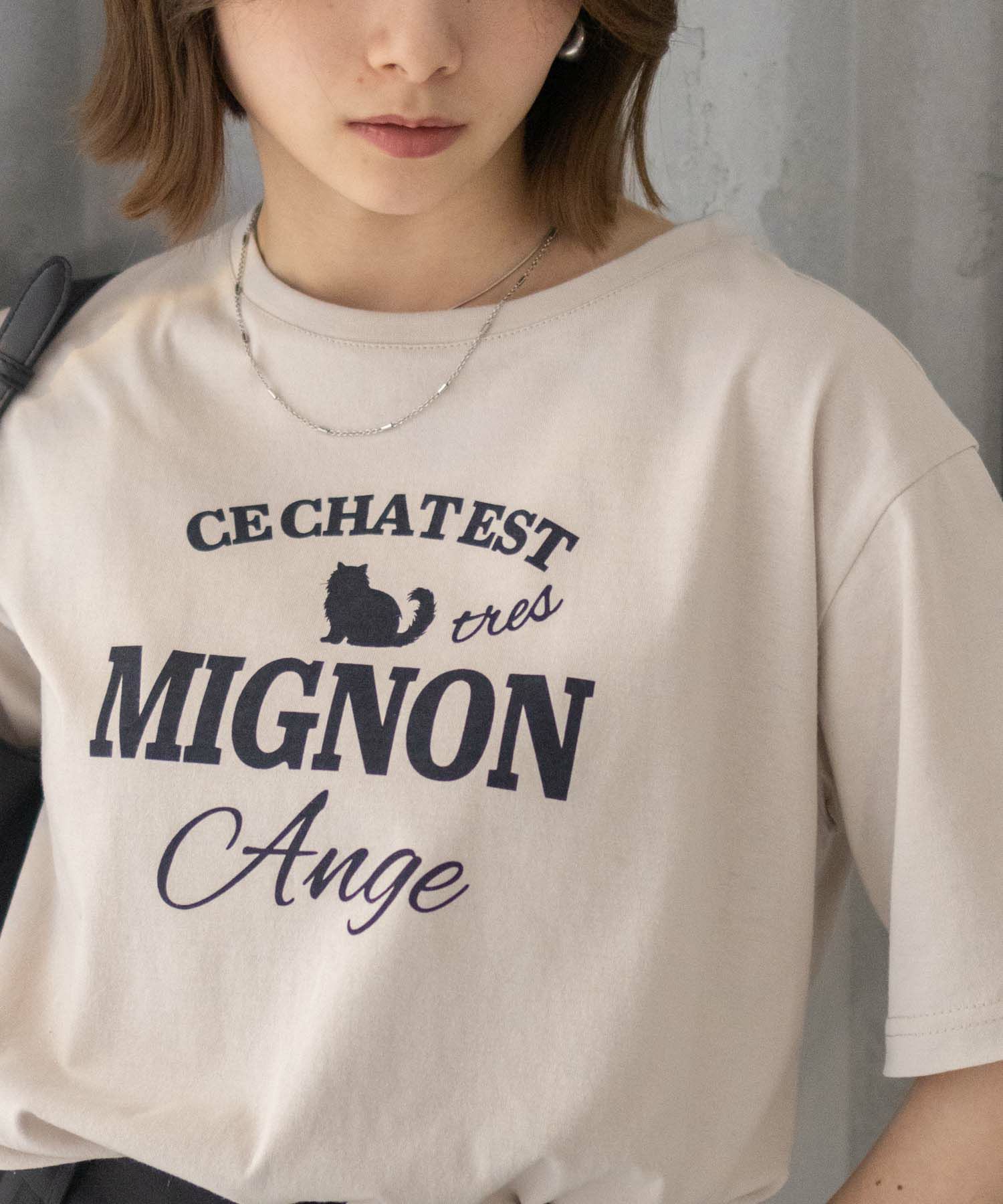 T-GRAPHICS  ネコシルエットTシャツ レディース メール便 対応商品商品画像-17