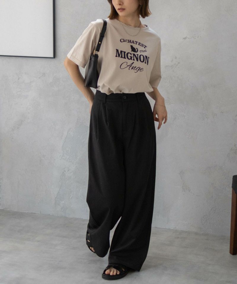 T-GRAPHICS  ネコシルエットTシャツ レディース メール便 対応商品商品画像-20