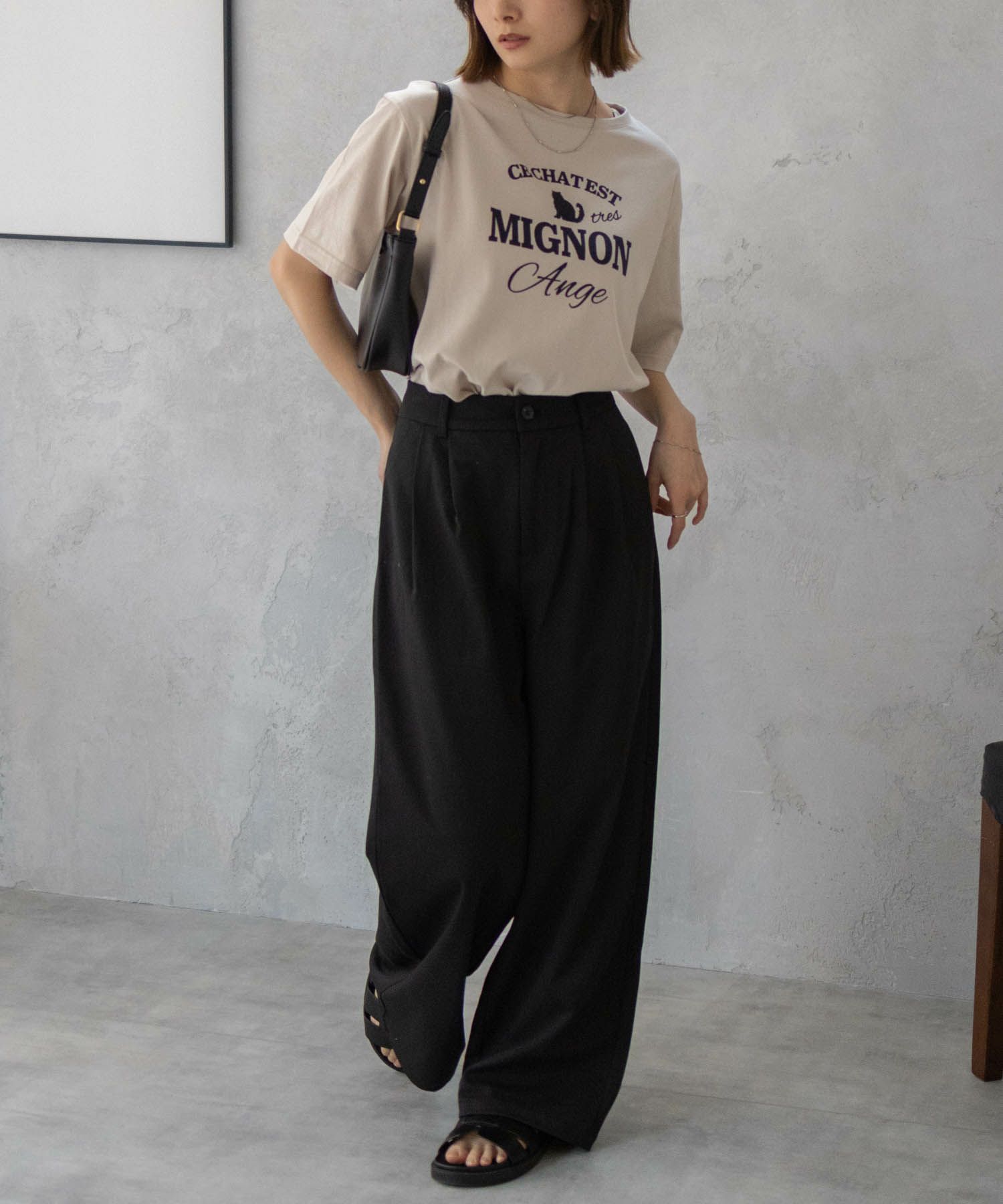 T-GRAPHICS ネコシルエットTシャツ レディース ネコポス 対応商品